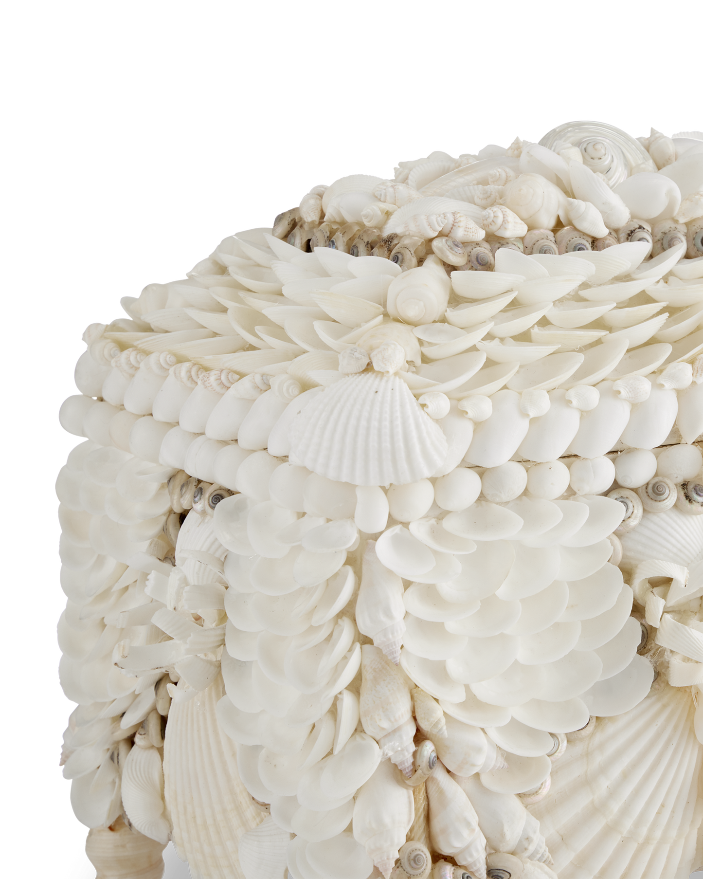 Boardwalk White Shell Jewelry Box.
