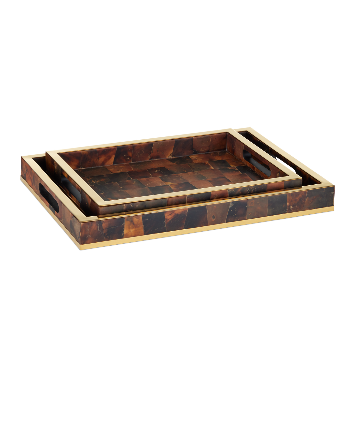 Casey Brown Tray Set of 2.