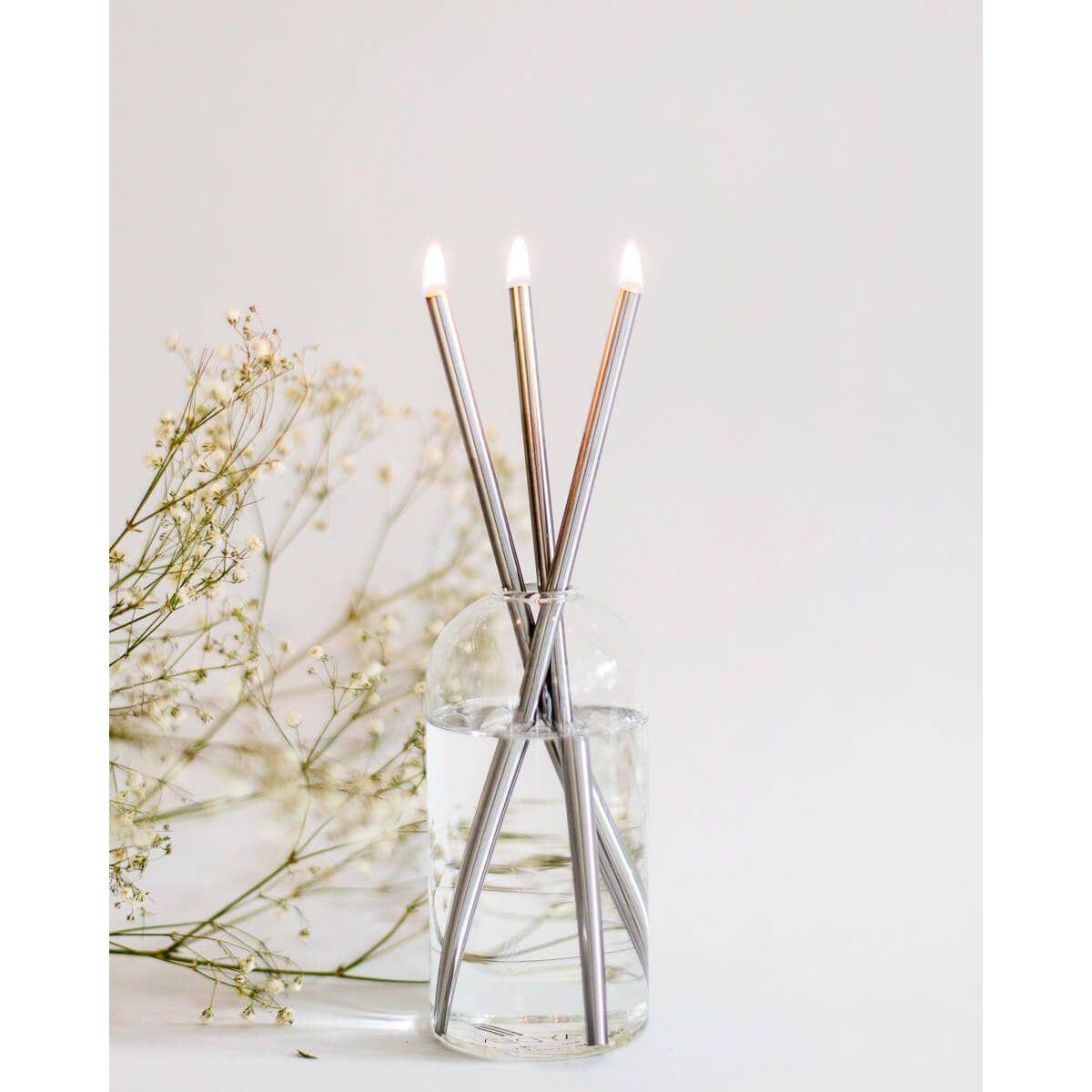 Silver Everlasting Candle – Reusable Steel Candles.
