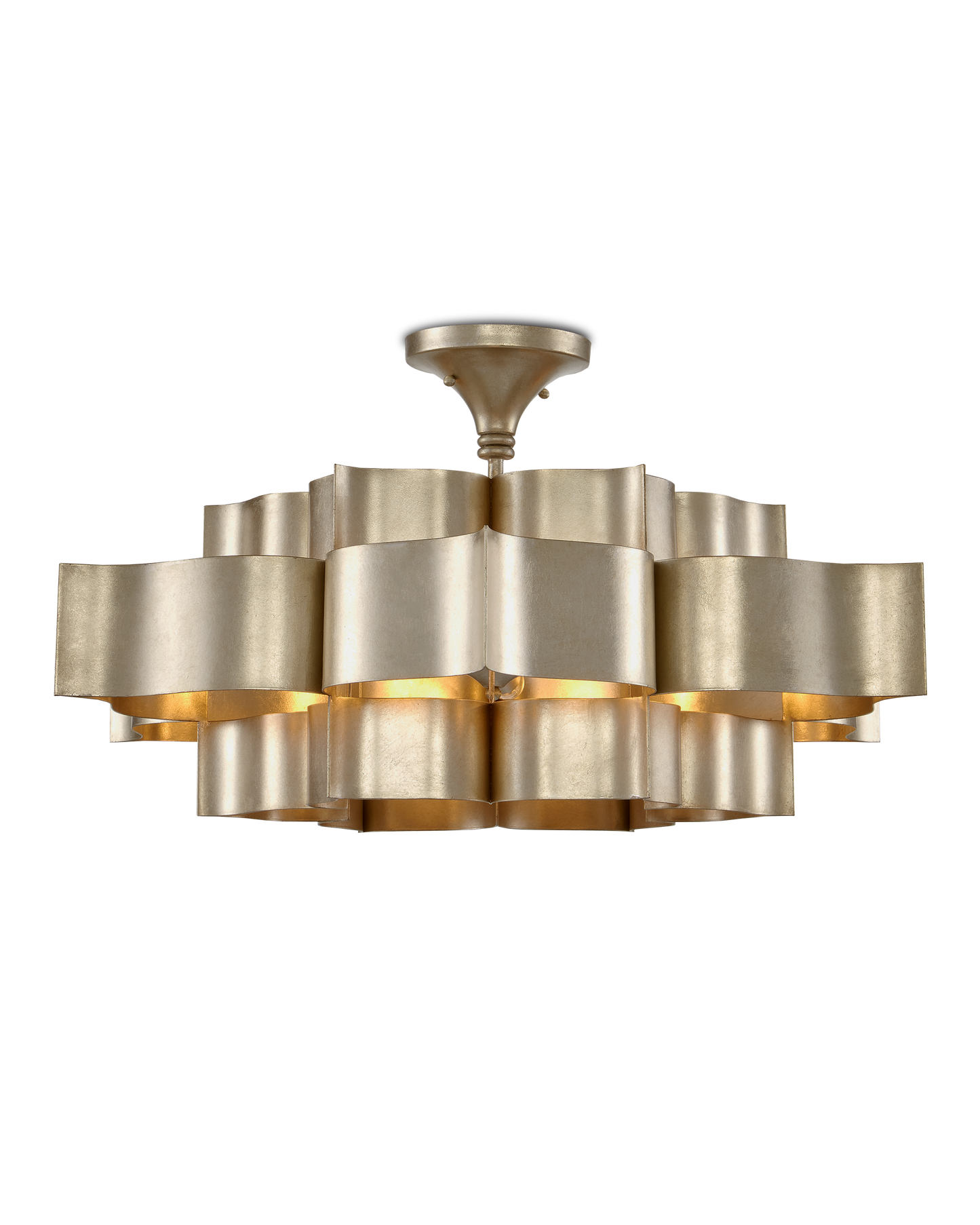 Grand Lotus Large Silver Chandelier.