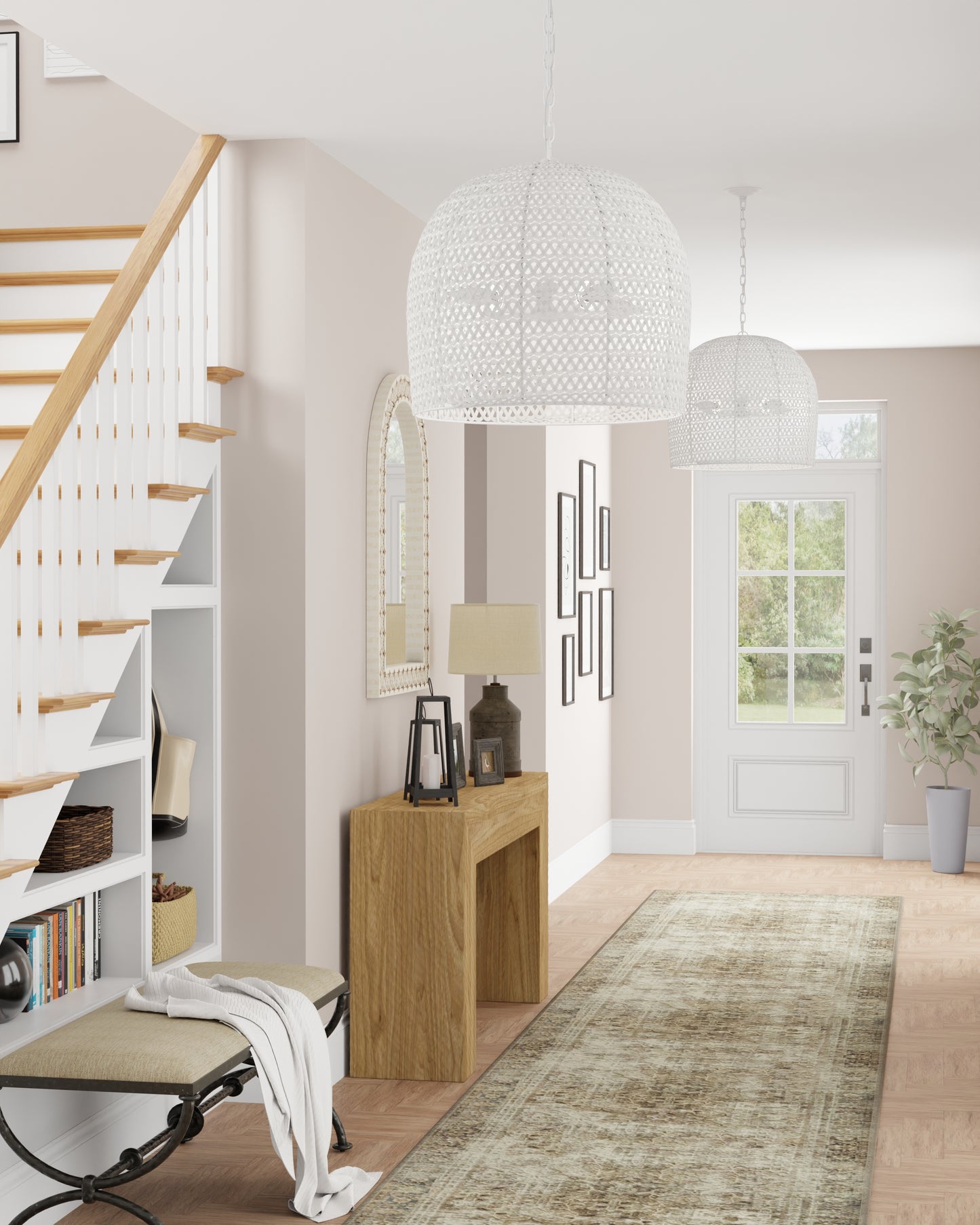Piero Medium White Chandelier.