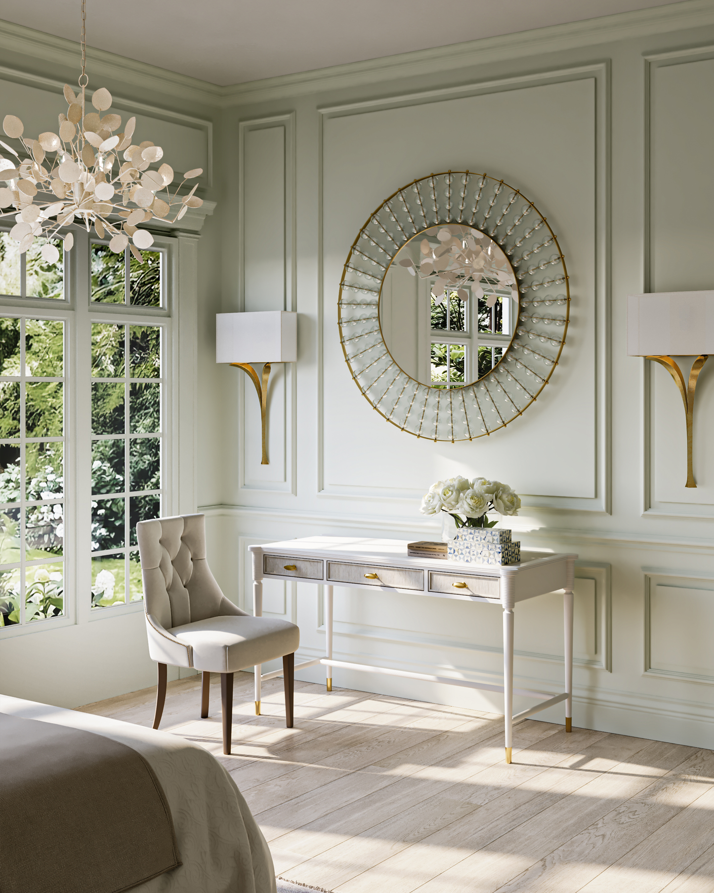 Lunaria Large Silver Chandelier.