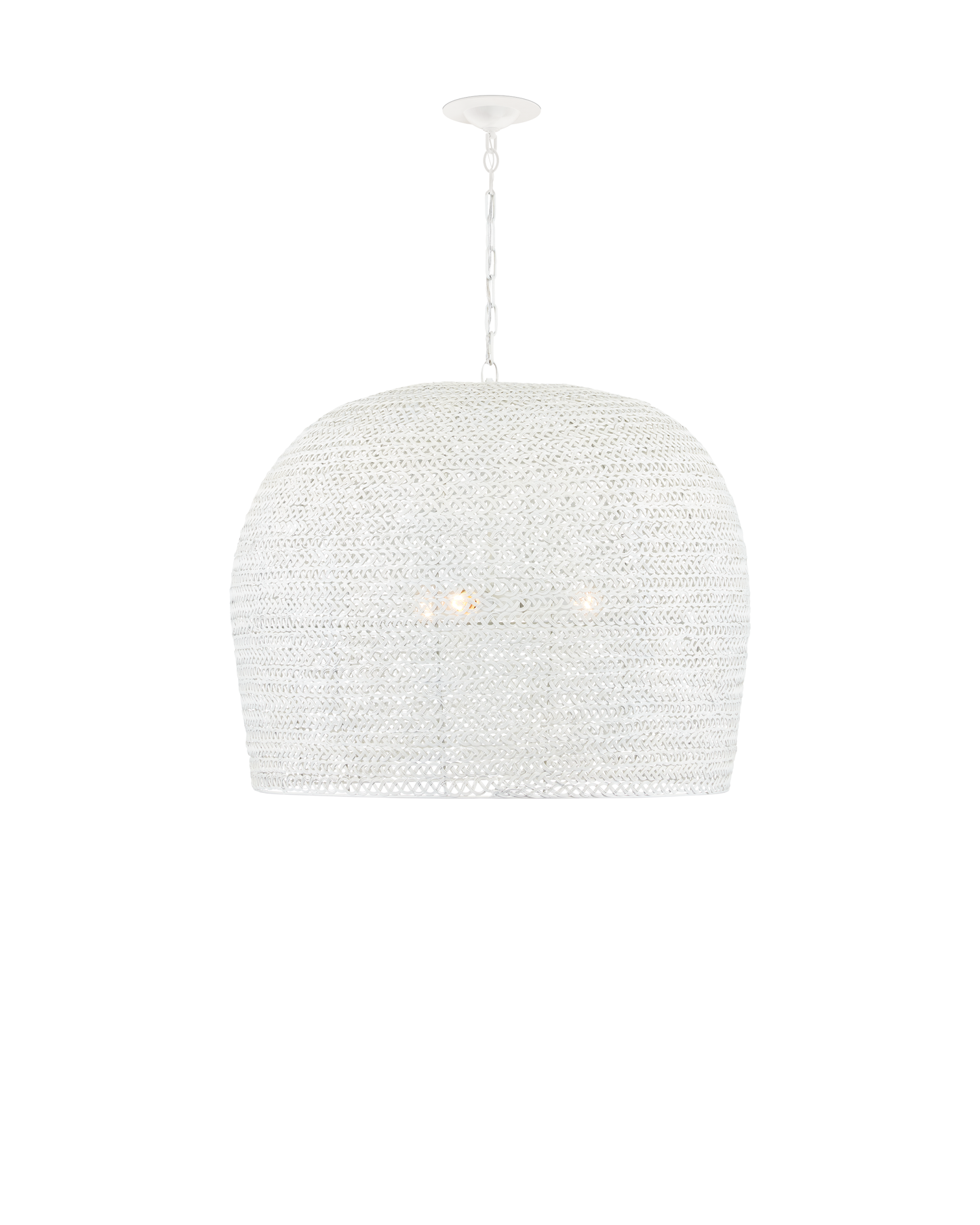 Piero Large White Chandelier.