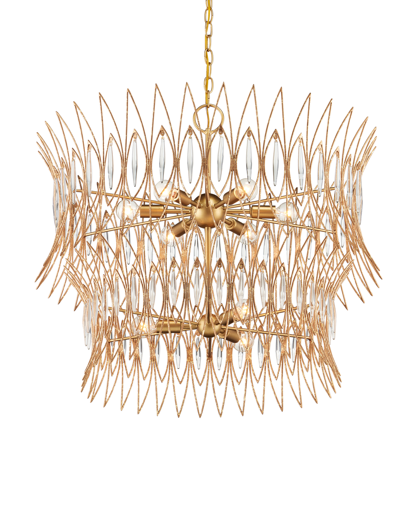 Marquise Medium Gold Chandelier.