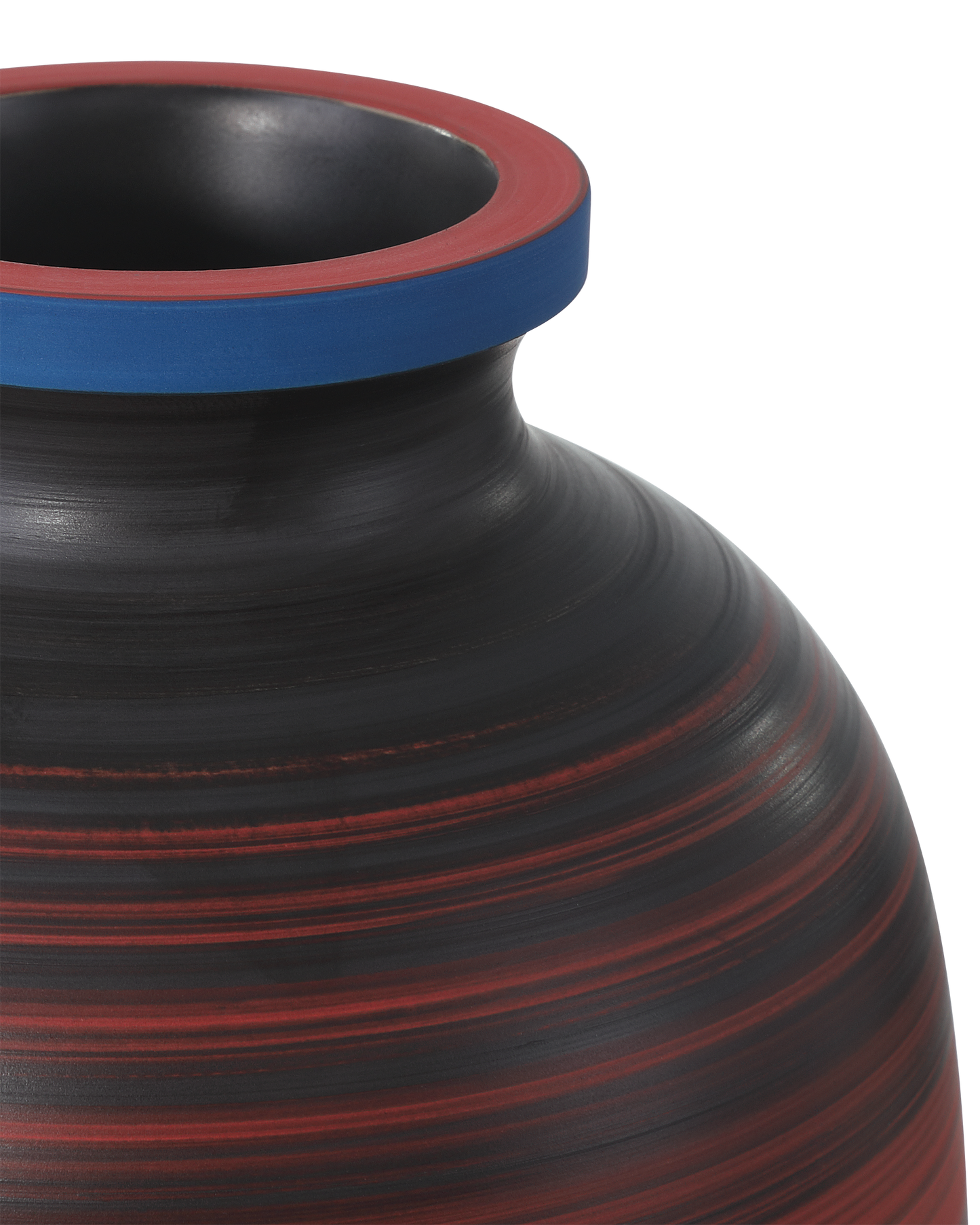 Happy 80's Black, Blue, Red & Orange Vase Set of 3.