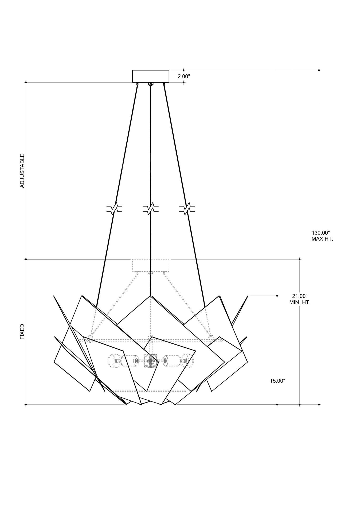 Artiste Silver Chandelier.
