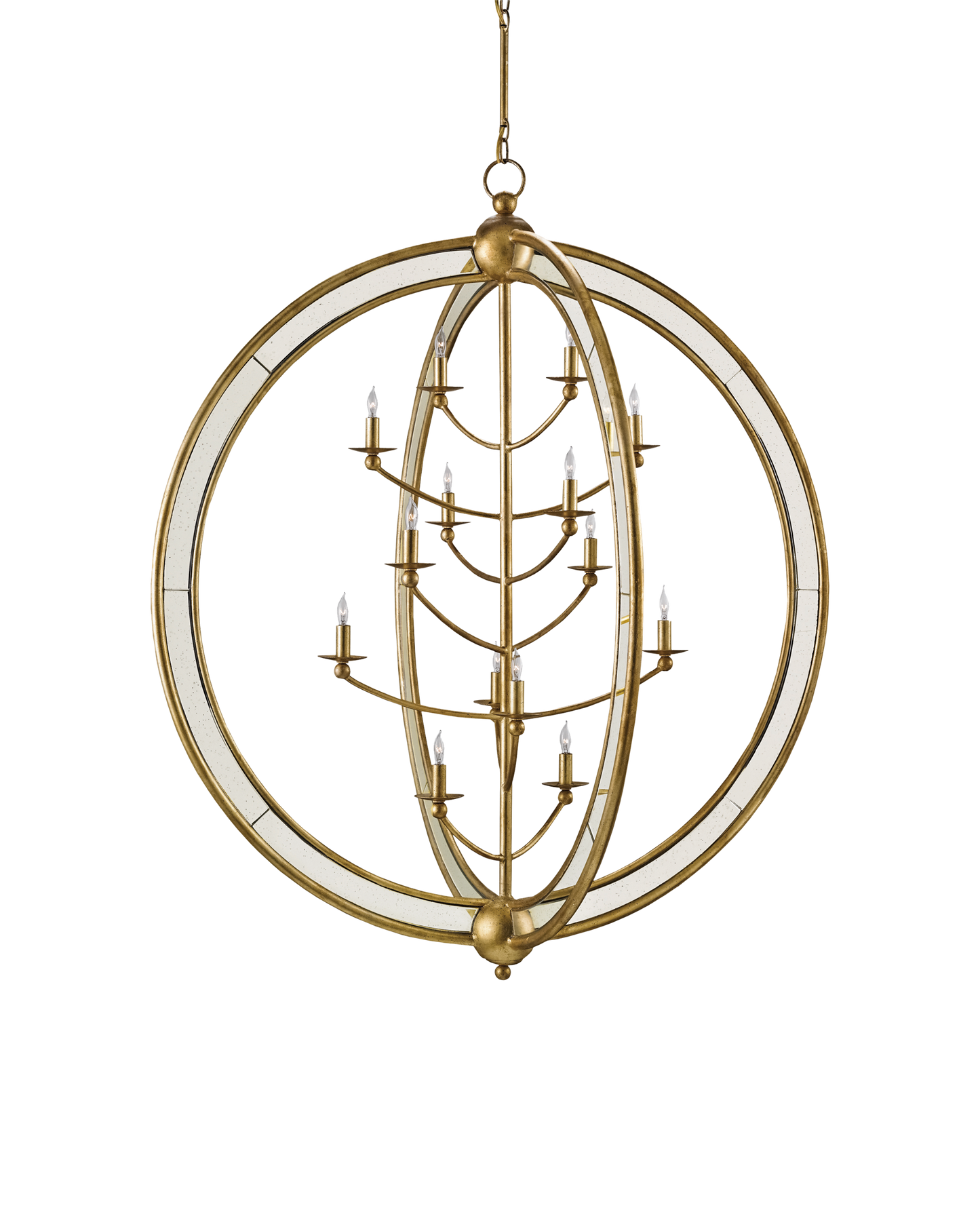 Aphrodite Gold Orb Chandelier.