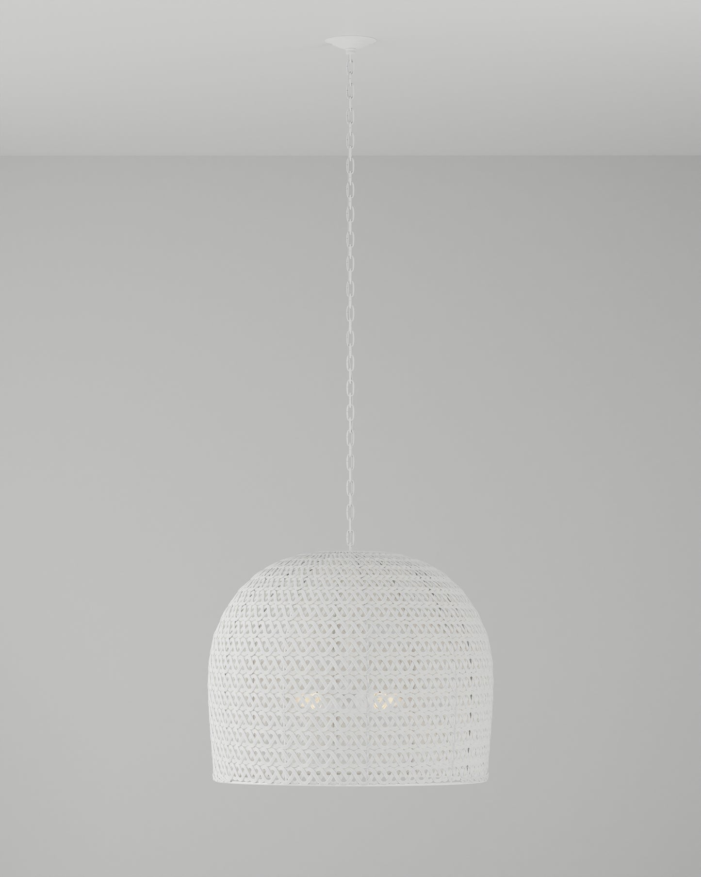Piero Large White Chandelier.