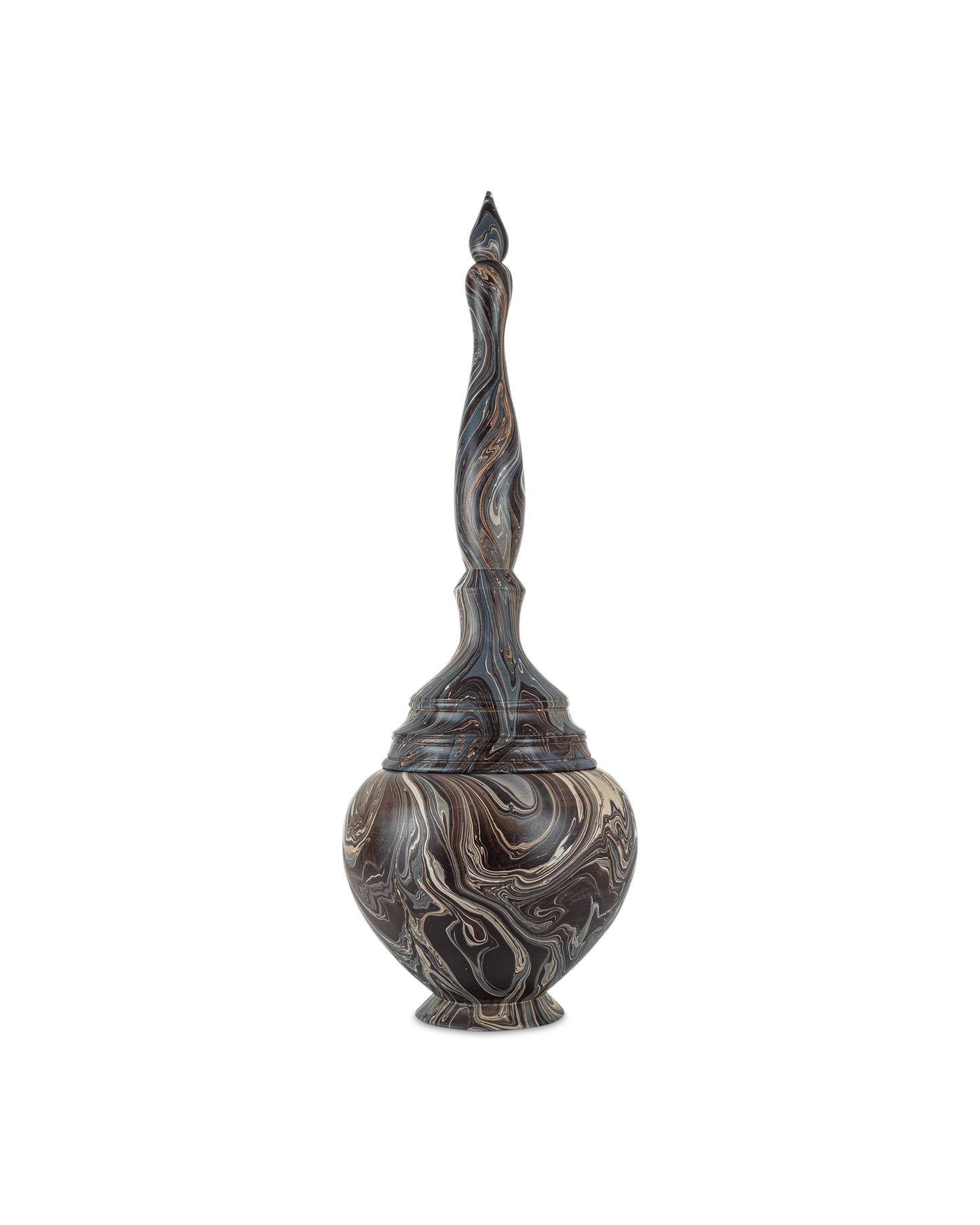 Marbleized Tall Turret Box.