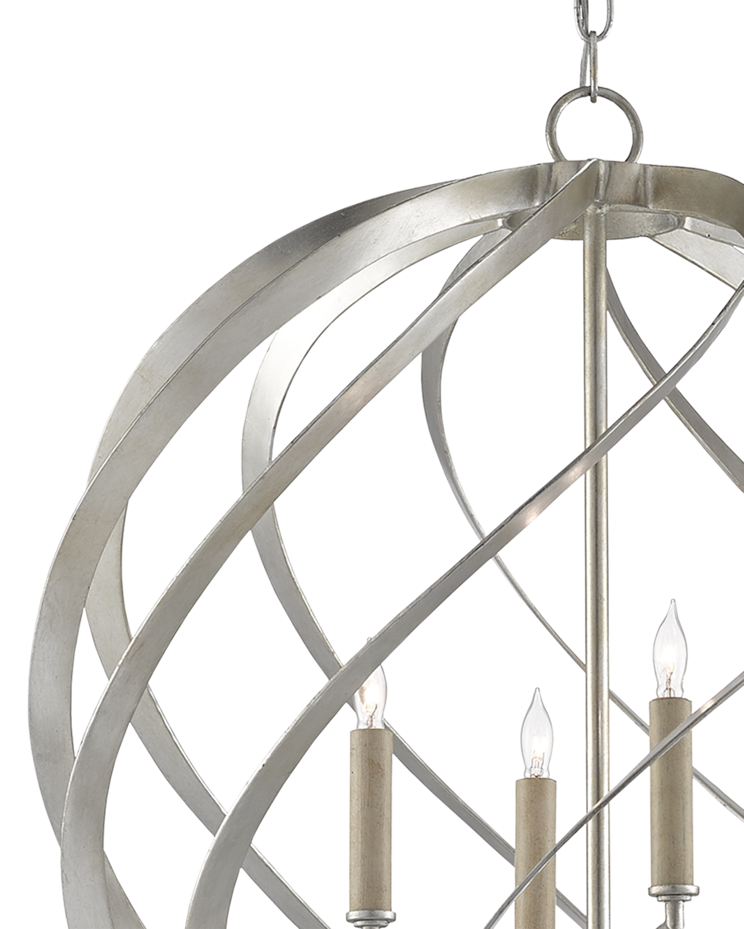 Roussel Silver Orb Chandelier.