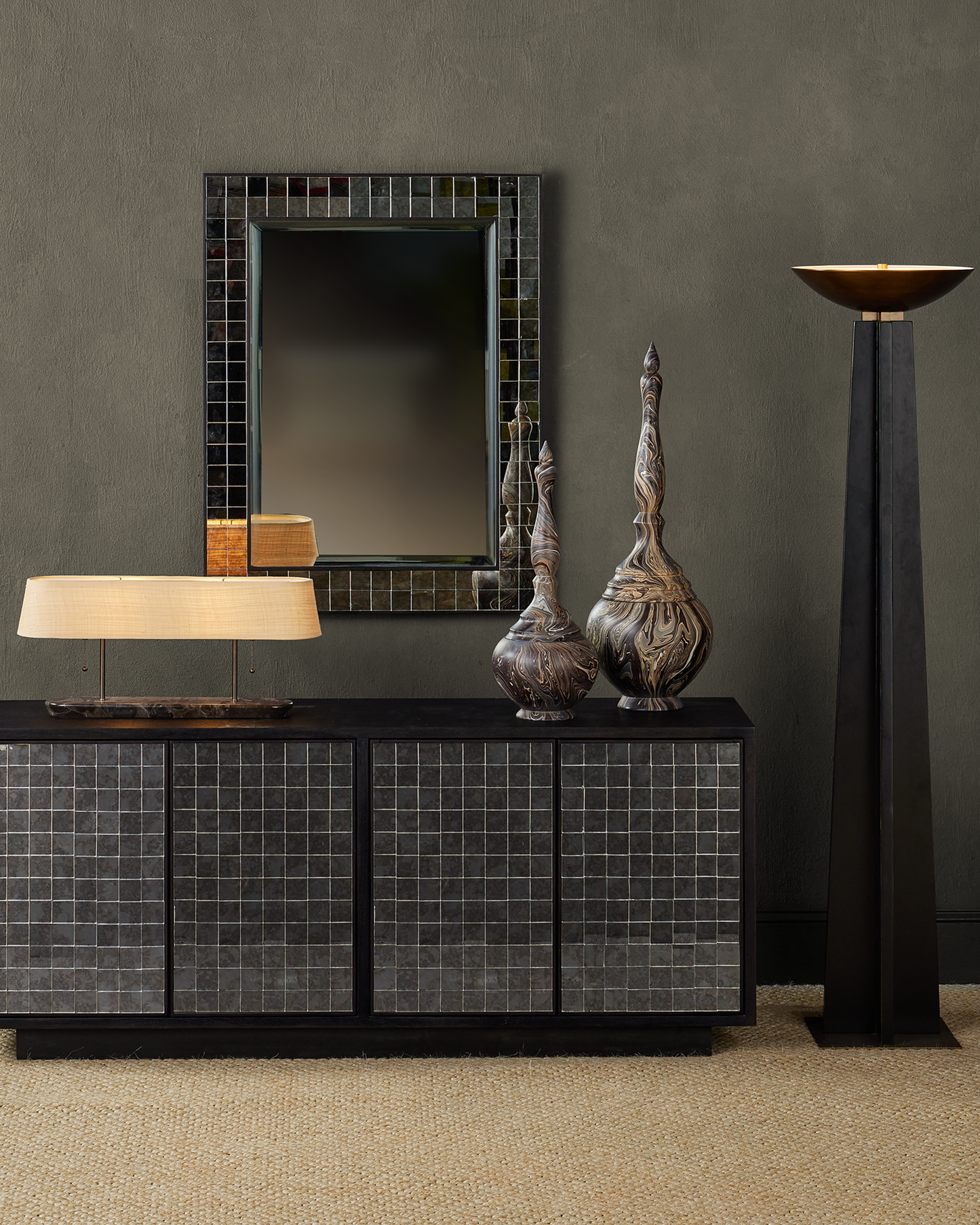 Marbleized Tall Turret Box.