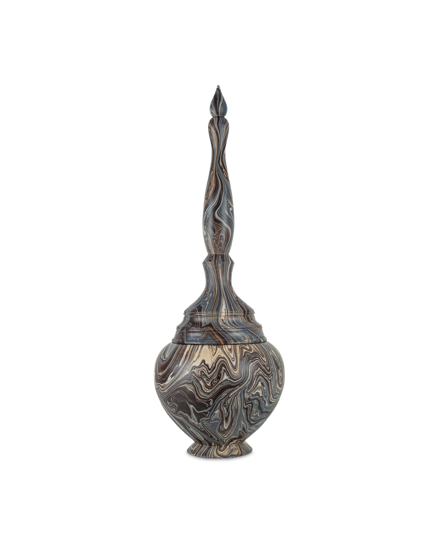 Marbleized Tall Turret Box.