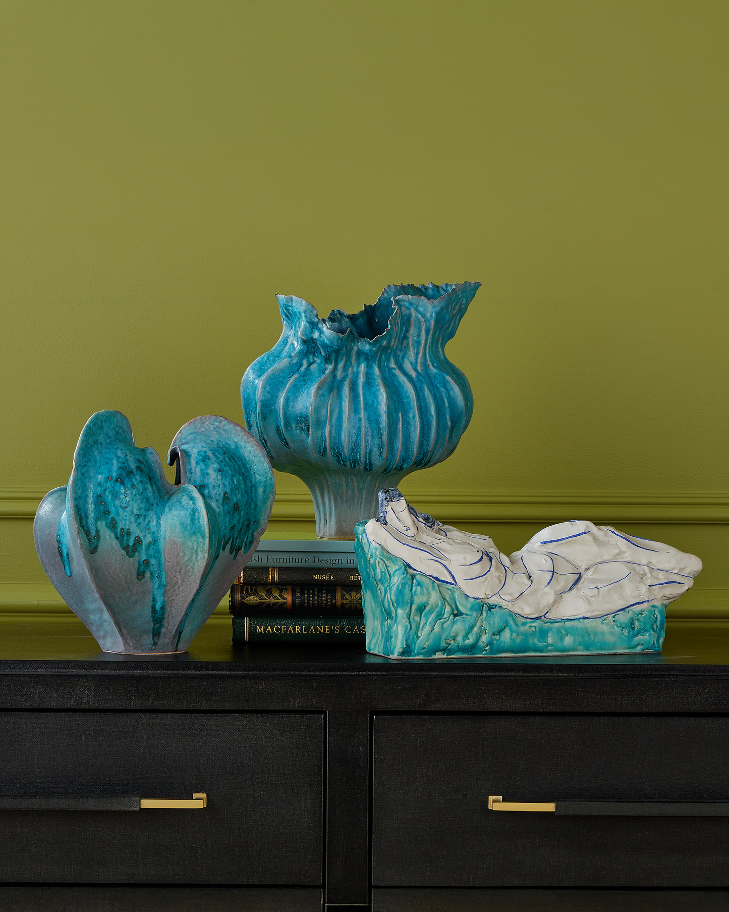 Free-Form Blue Vase.