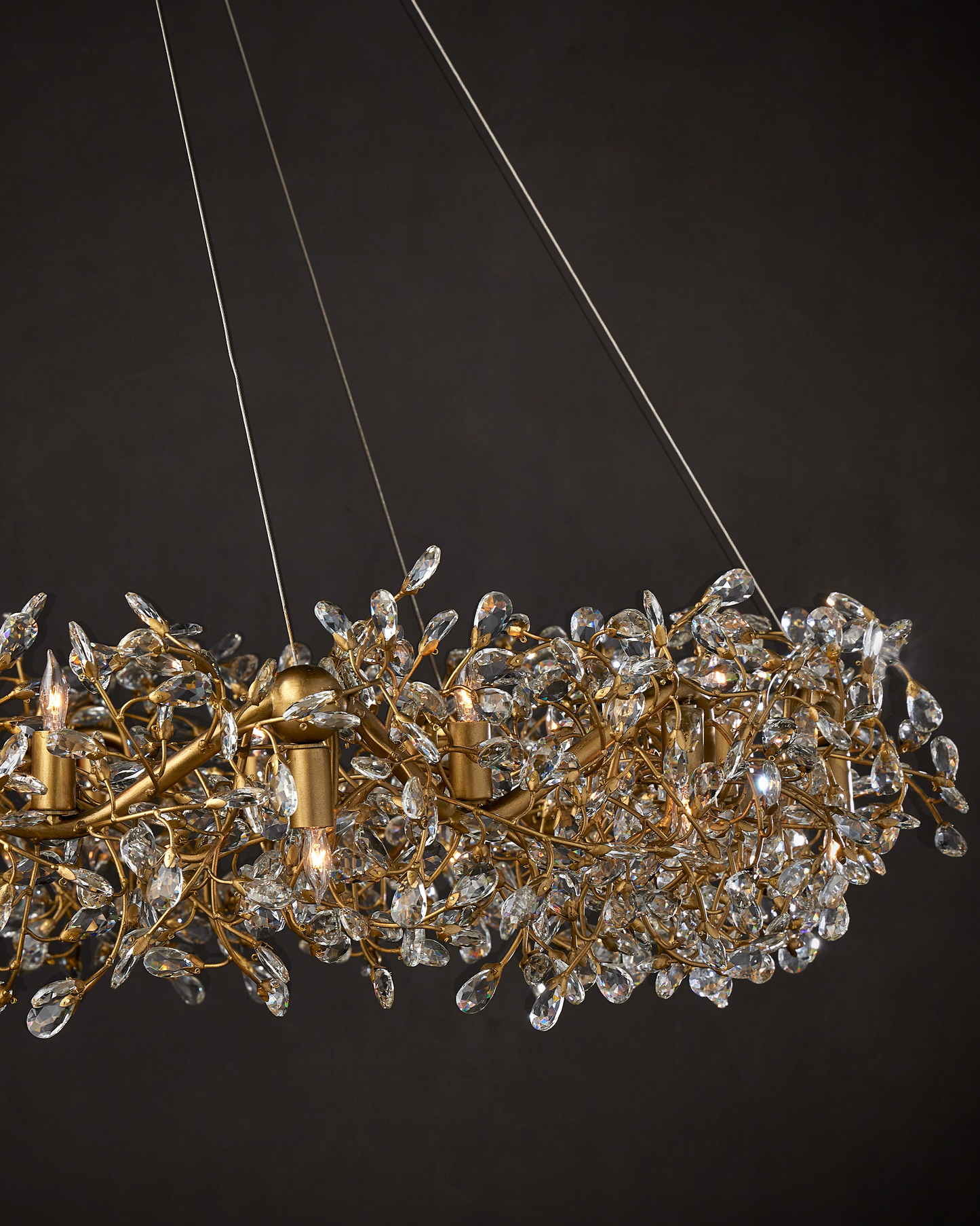 Crystal Bud Grande Ring Chandelier.