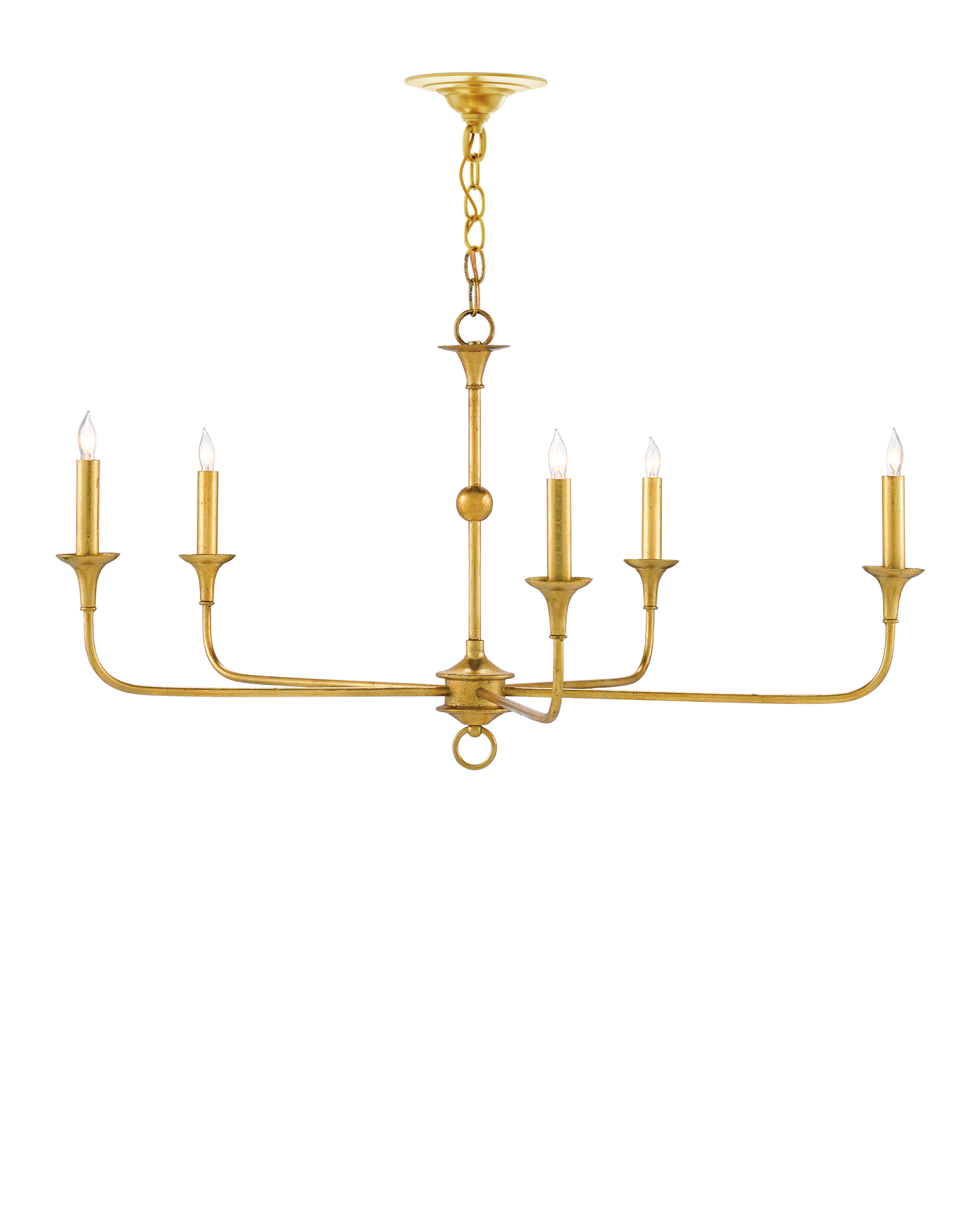 Nottaway Small Gold Chandelier.