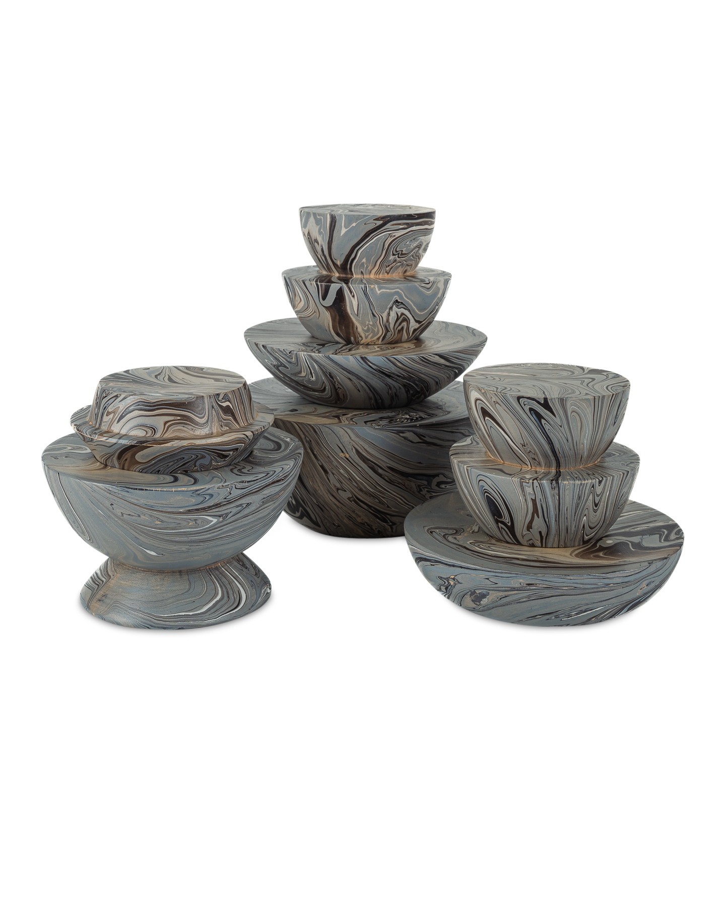 Marbleized Stacking Box Set of 3.