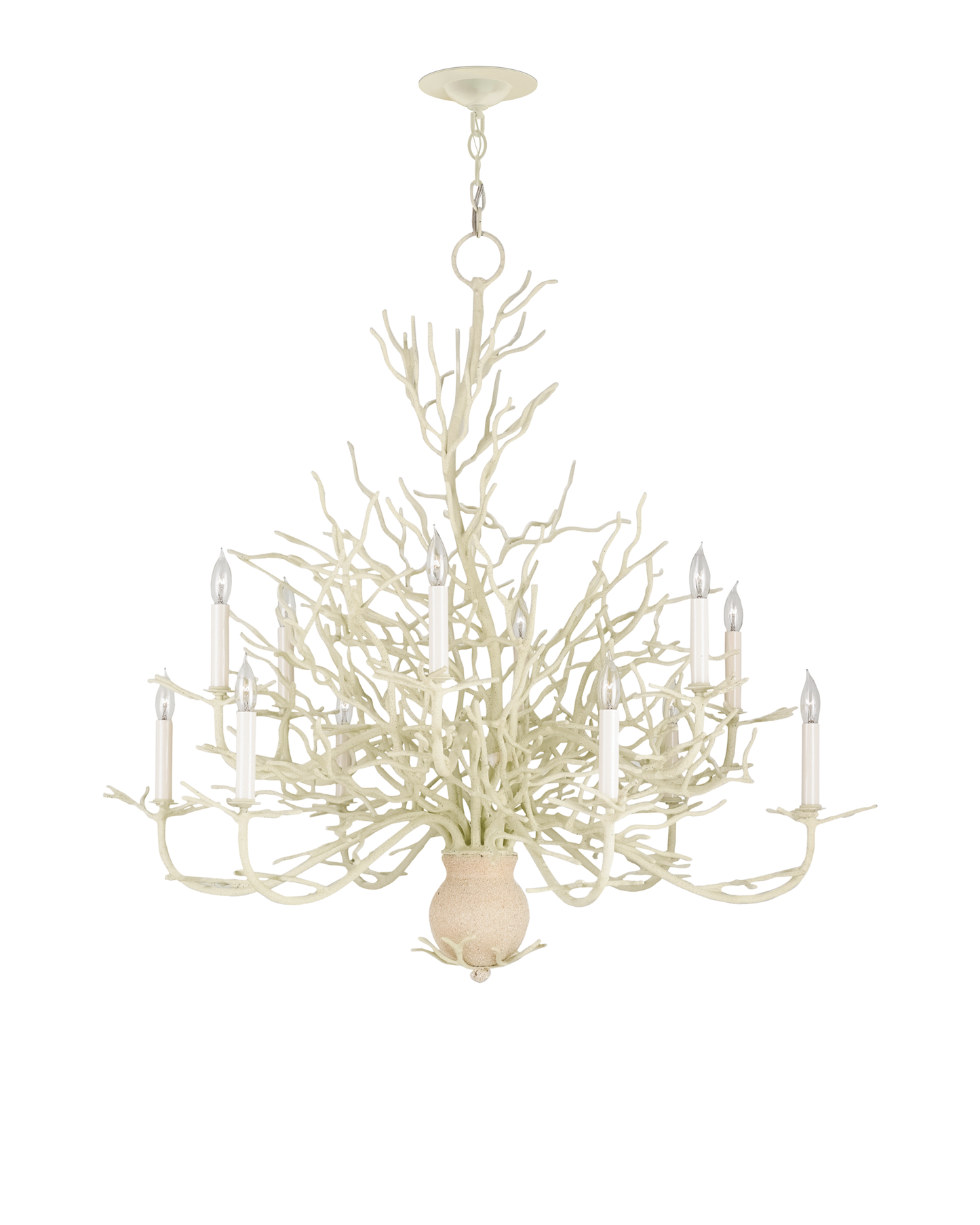 Seaward Large White Chandelier.