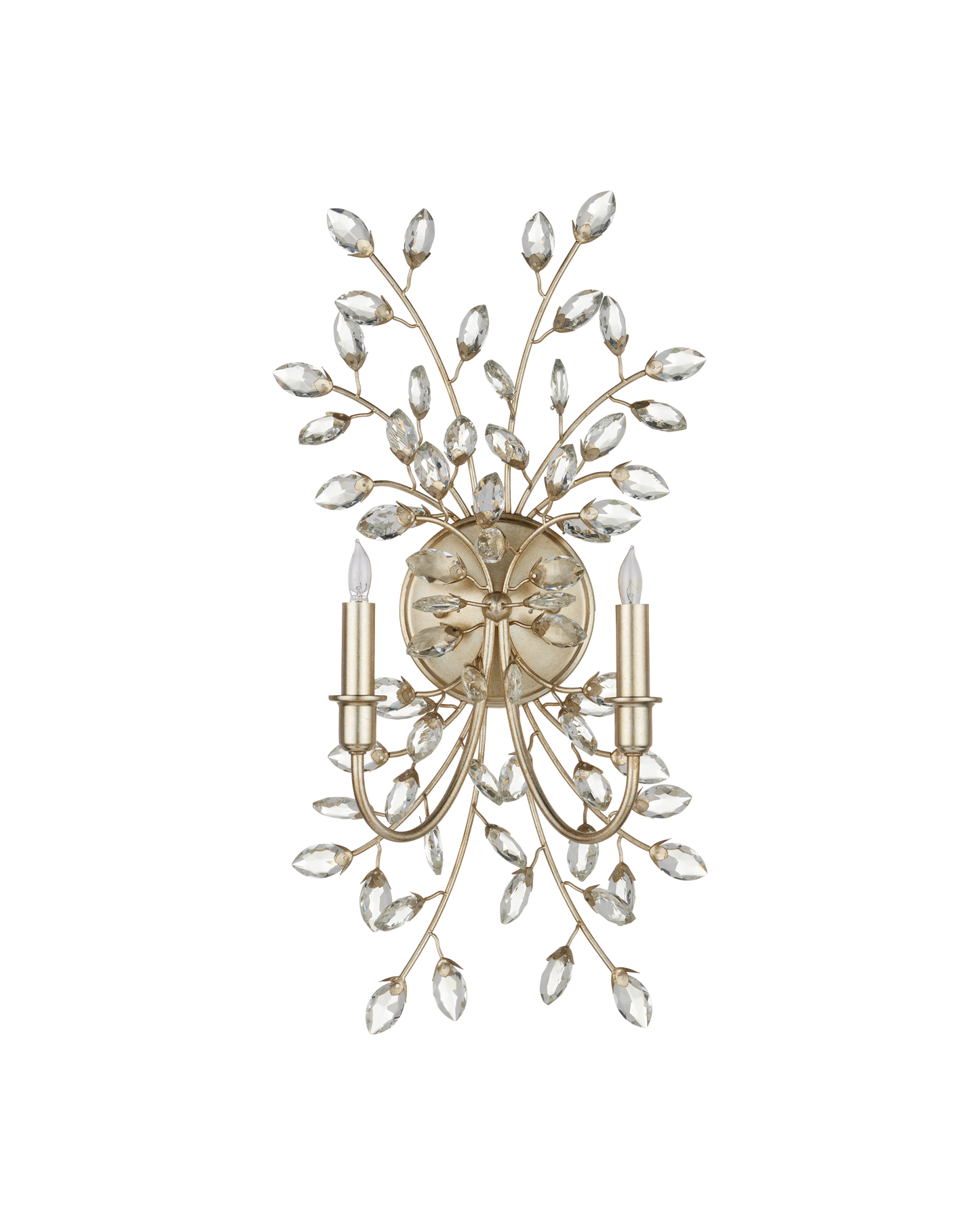 Forget-Me-Not Silver Wall Sconce.