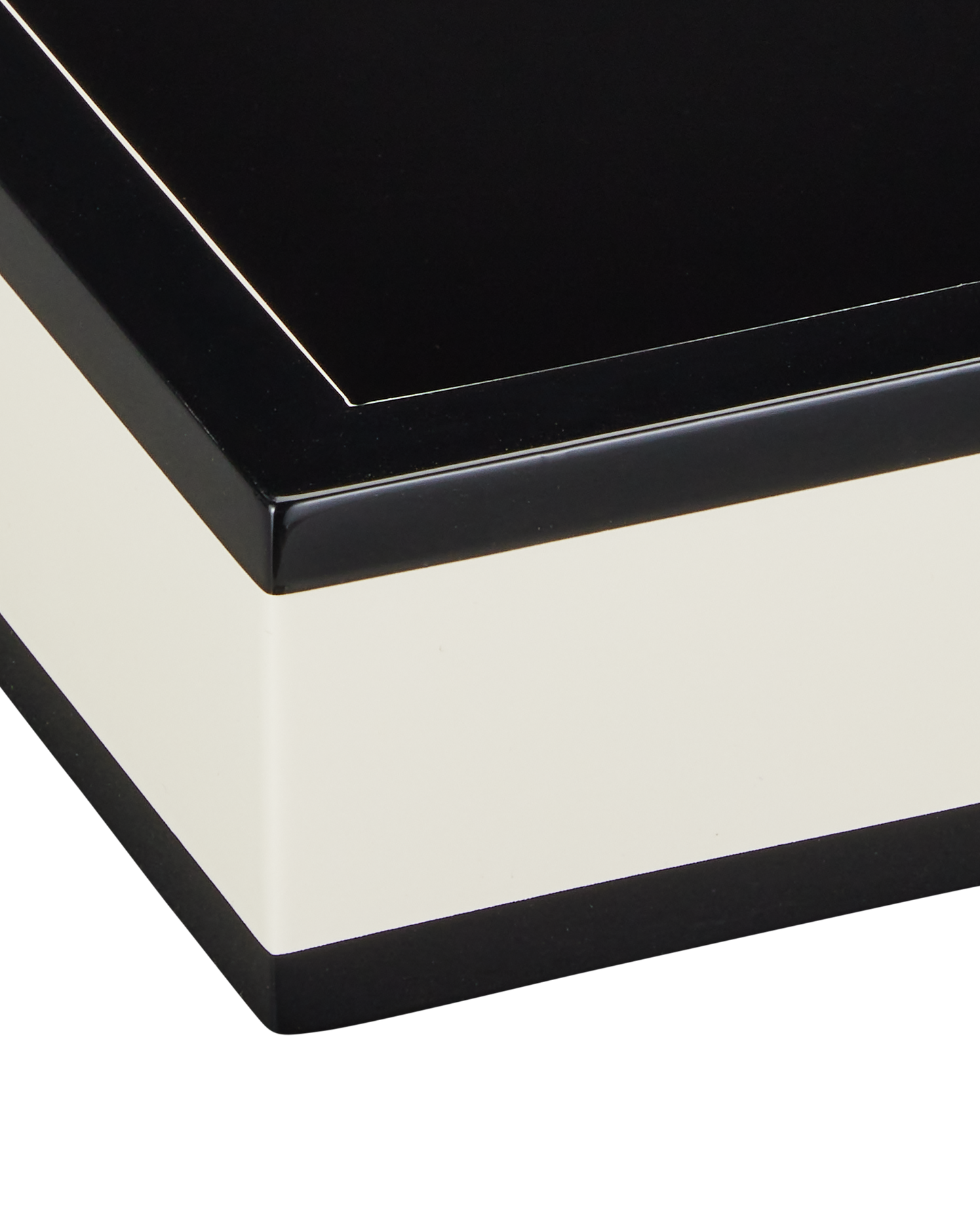 Ivory Lacquer Tray Set of 2.