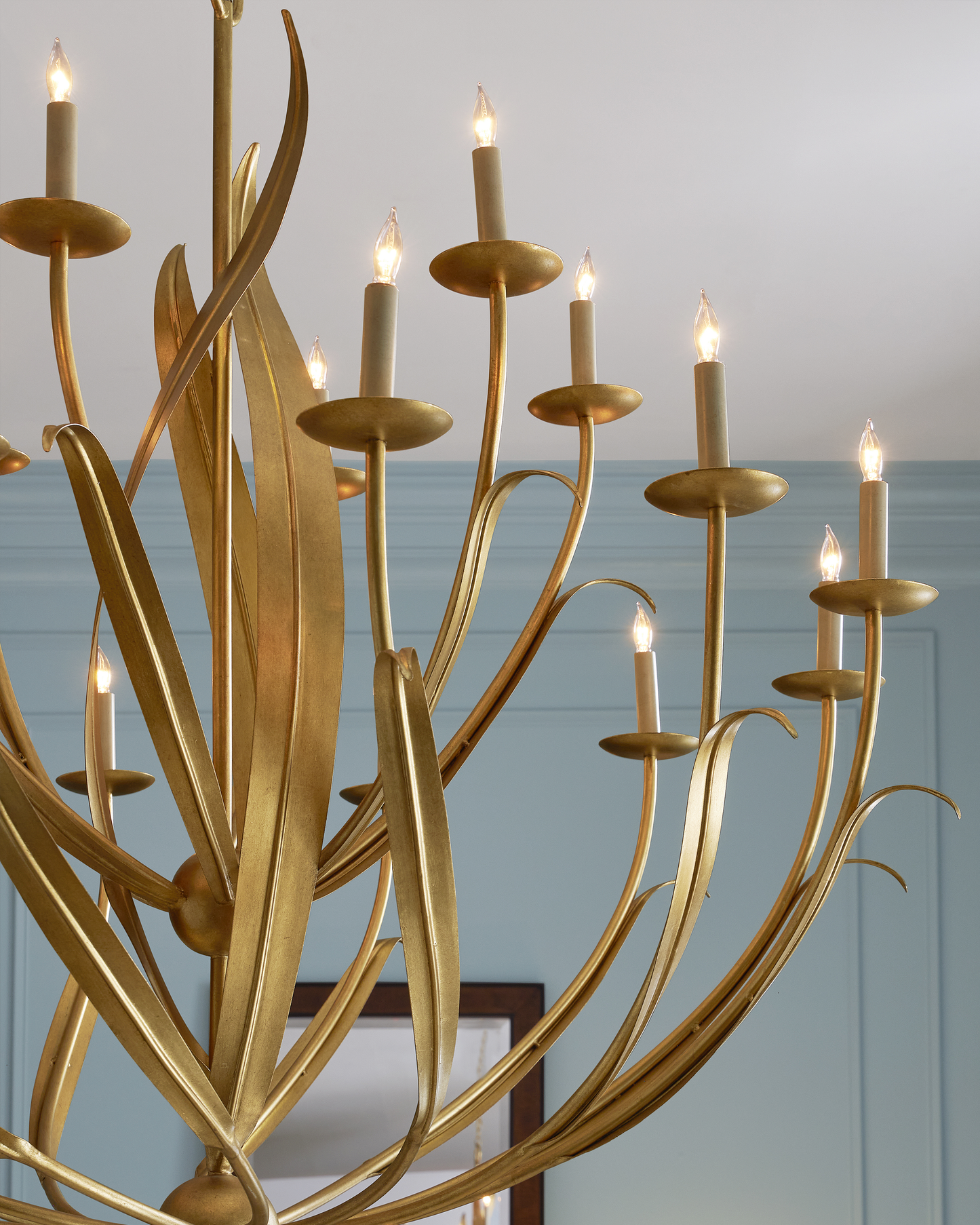 Menefee Large Gold Chandelier.