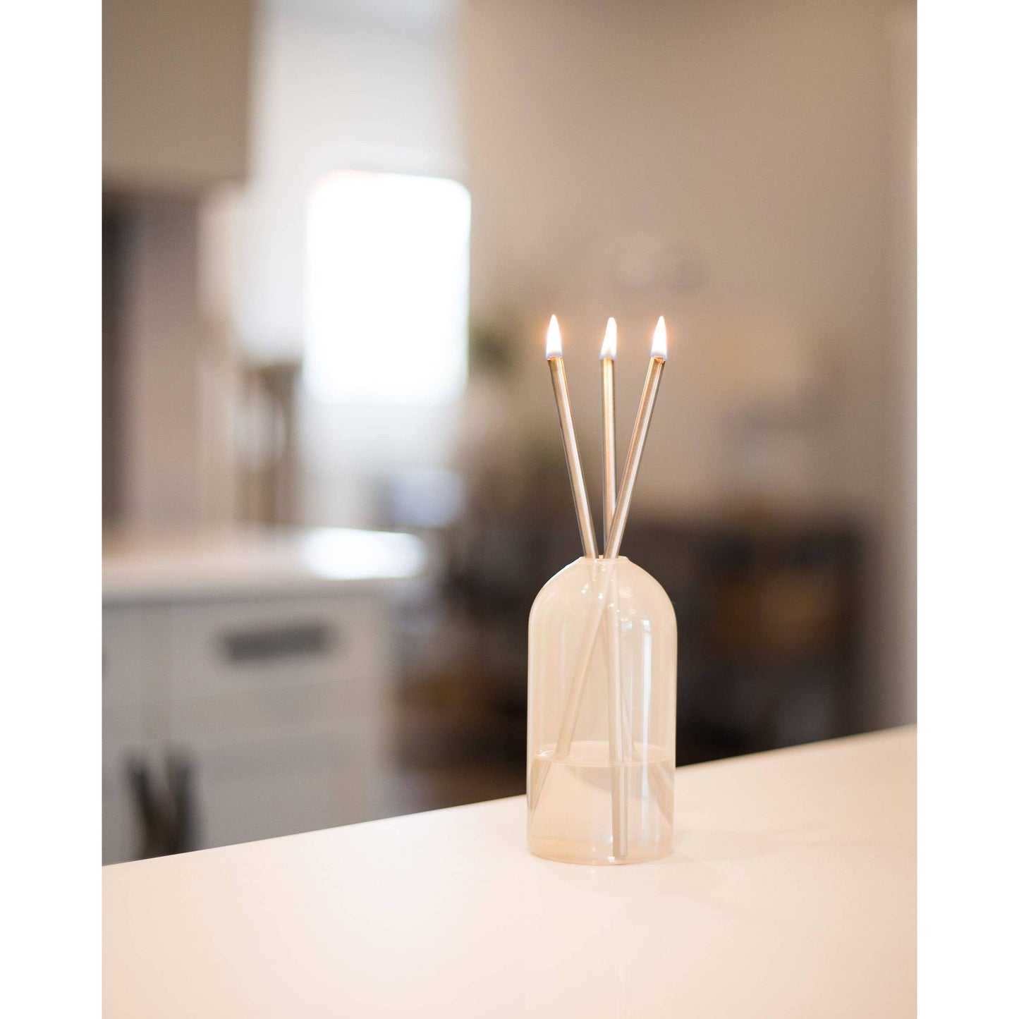 Silver Everlasting Candle – Reusable Steel Candles.