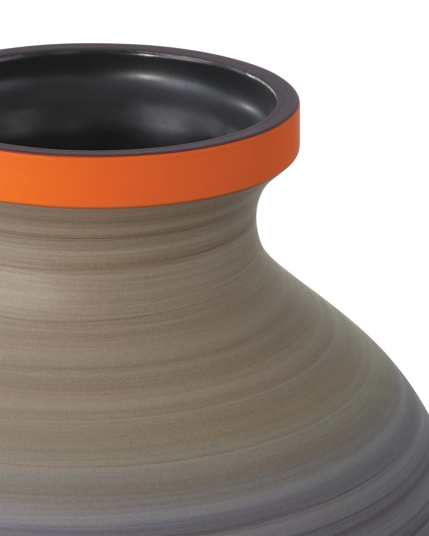 Happy 80's Gray, Beige, Orange & Blue Vase Set of 3.