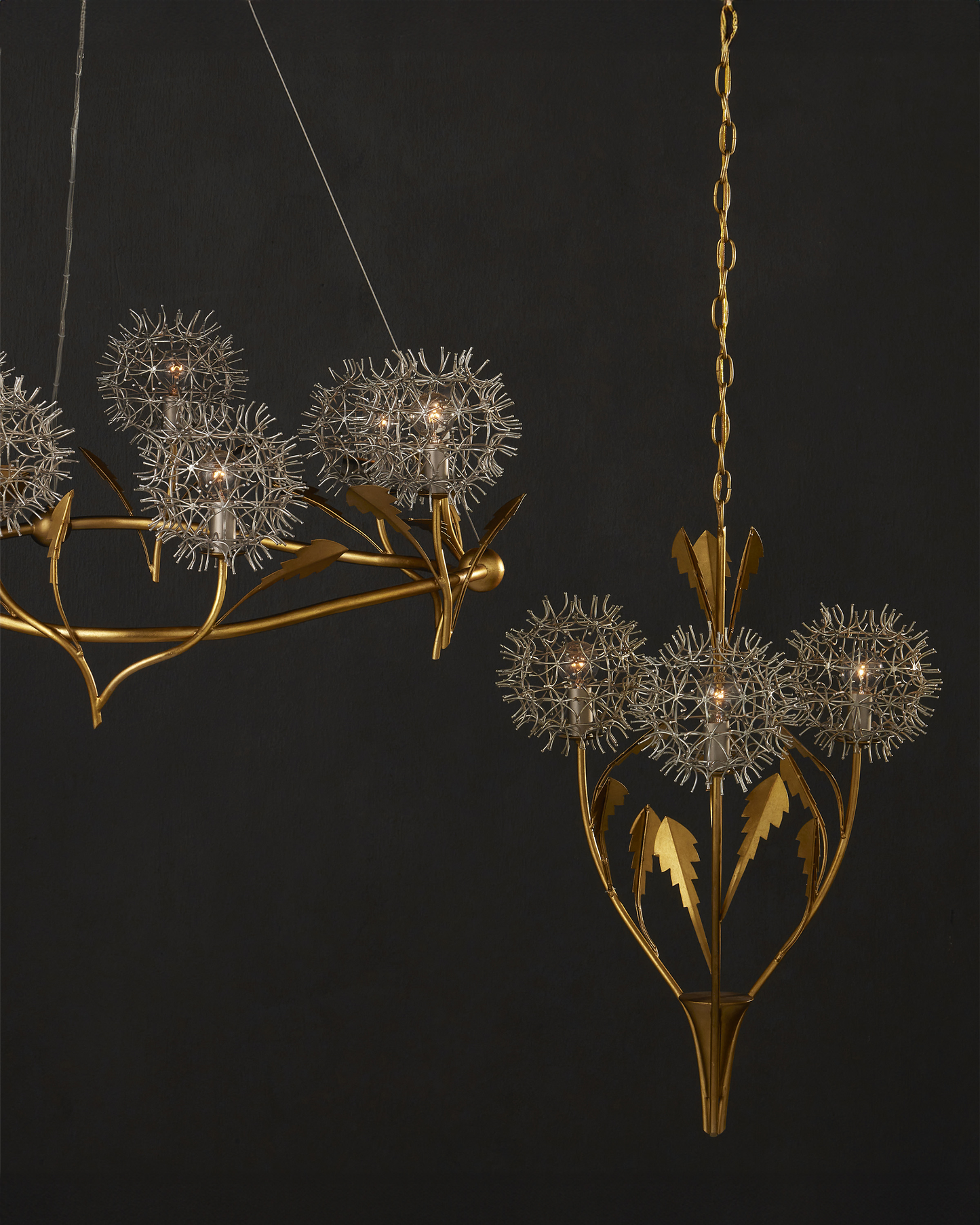 Dandelion Silver & Gold Pendant.