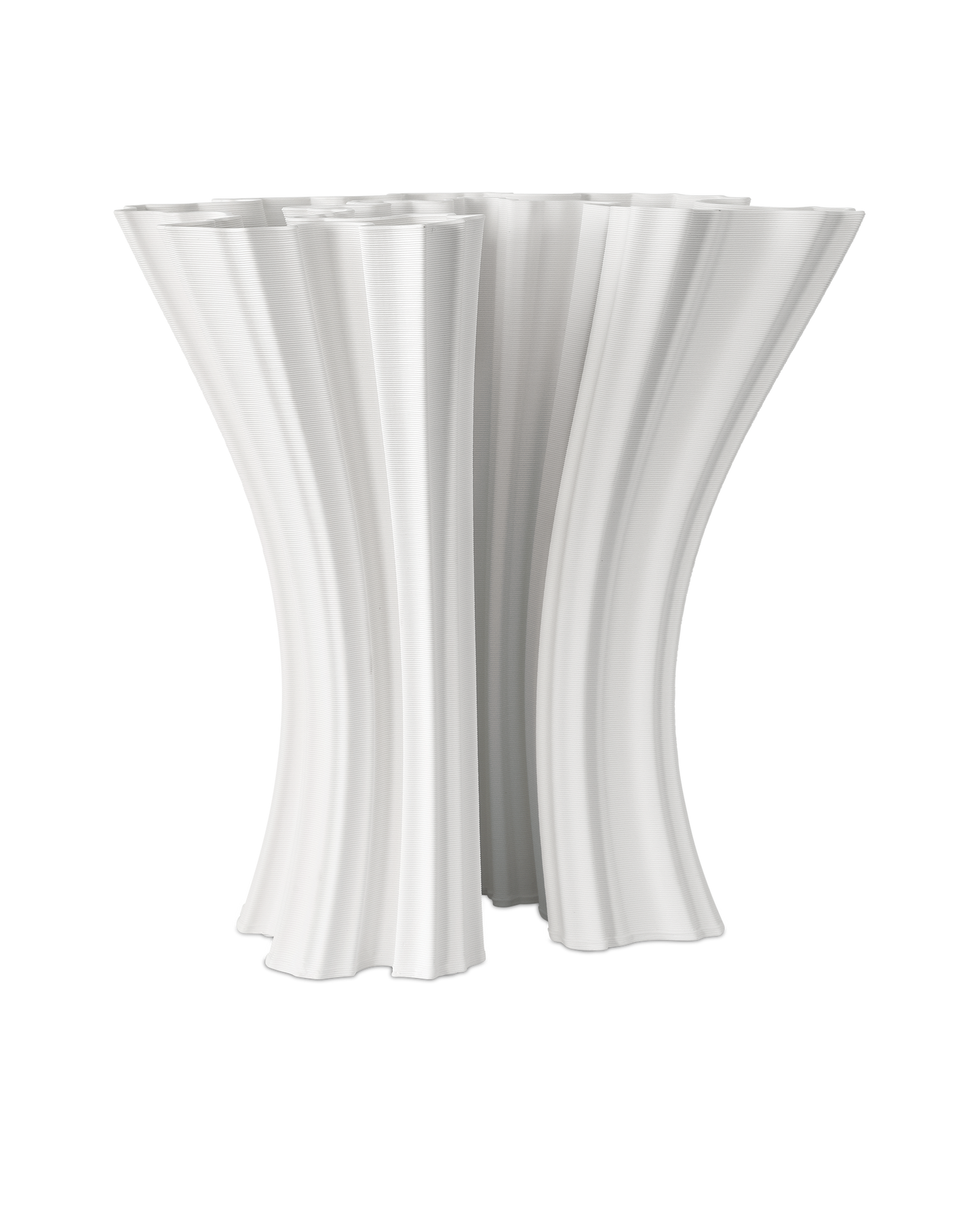 Godet White Vase.