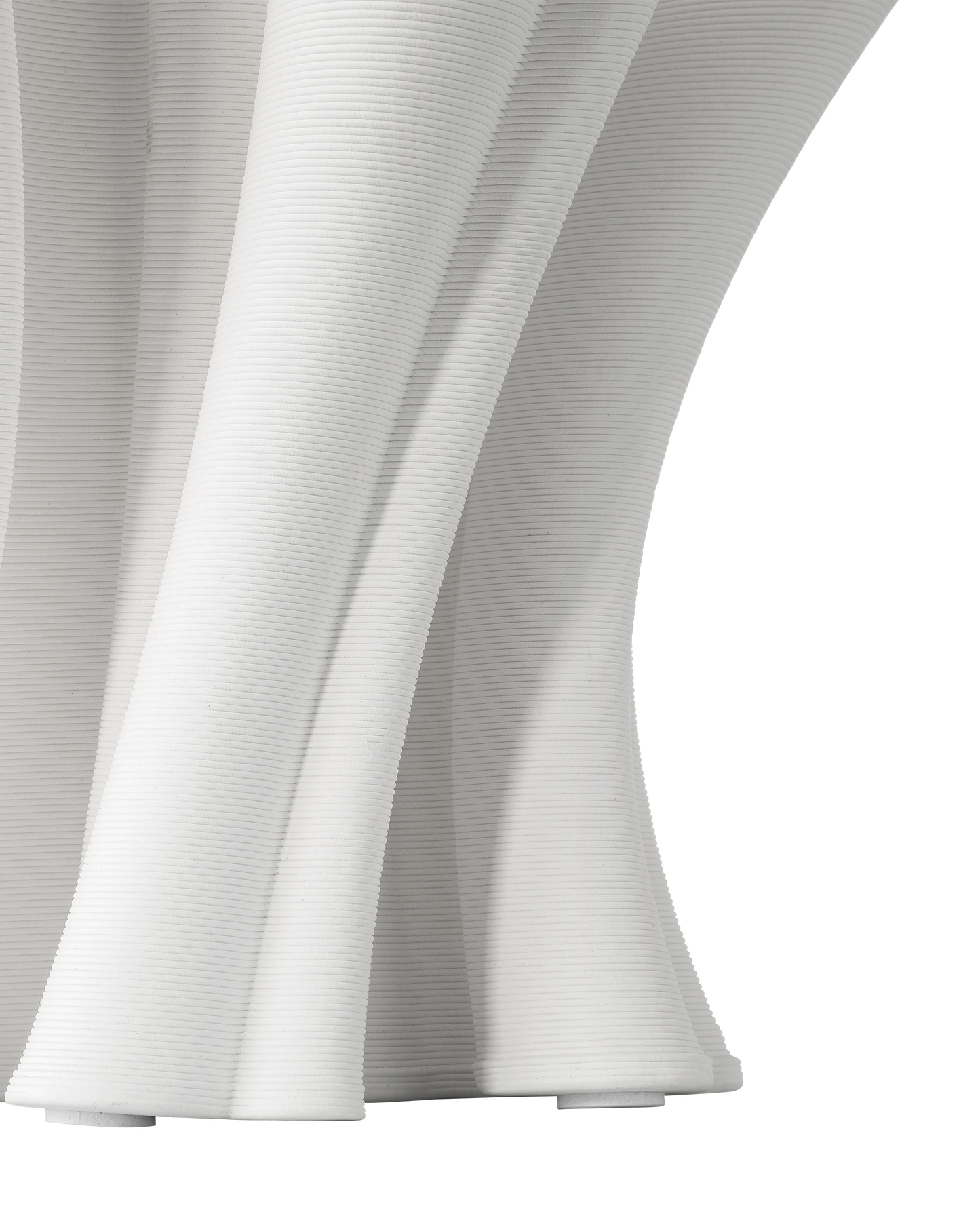 Godet Twist White Vase.