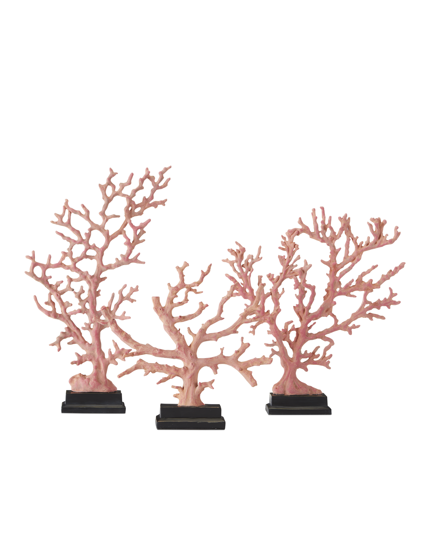 Large Red Coral Branches Set of 3.