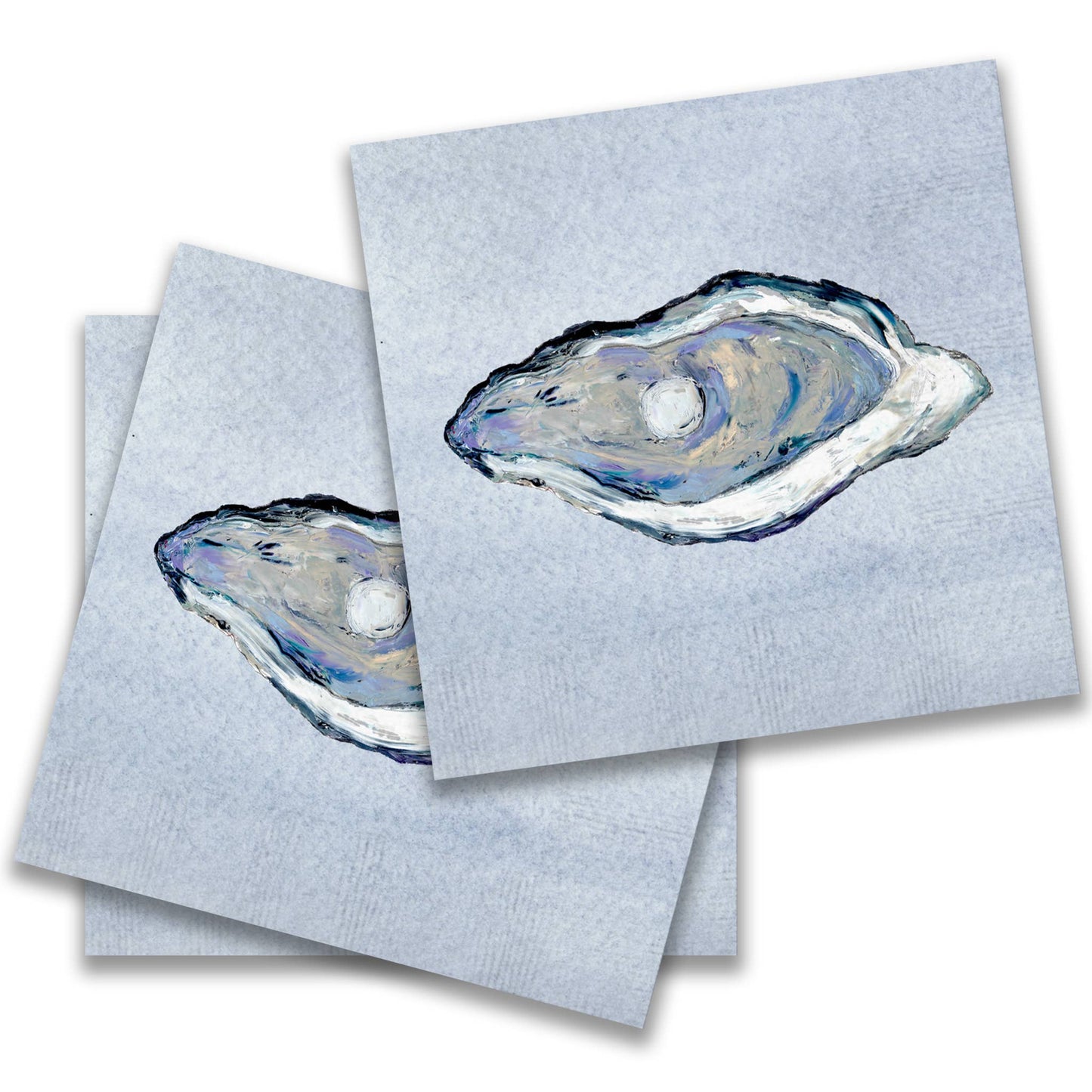 Blue Oyster Cocktail Napkin.