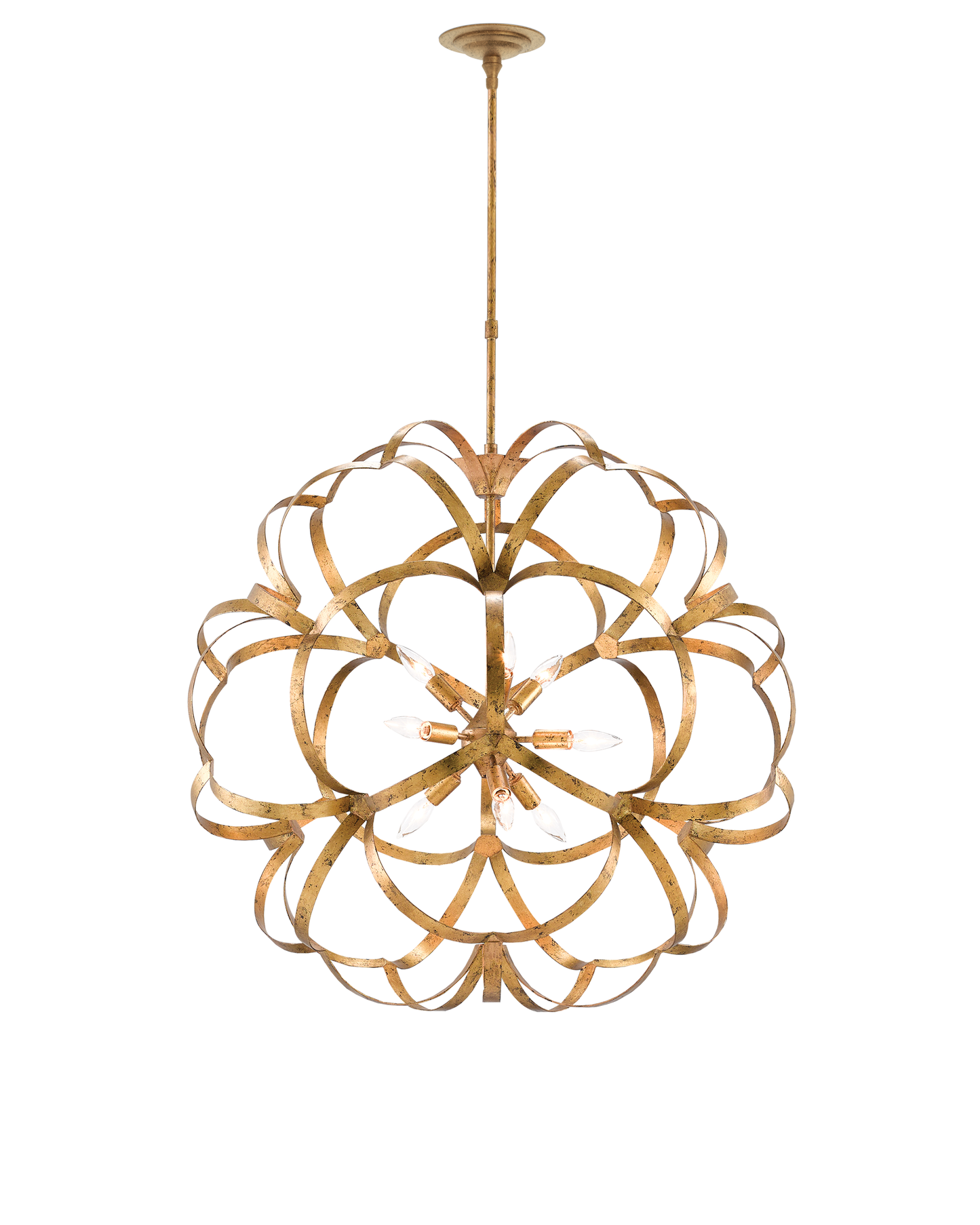 Sappho Gold Orb Chandelier.