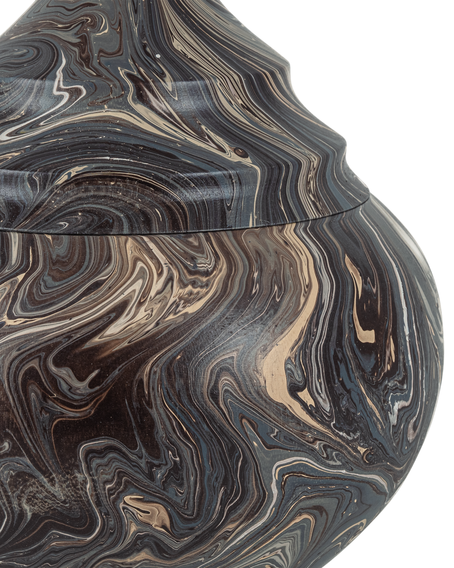 Marbleized Short Turret Box.