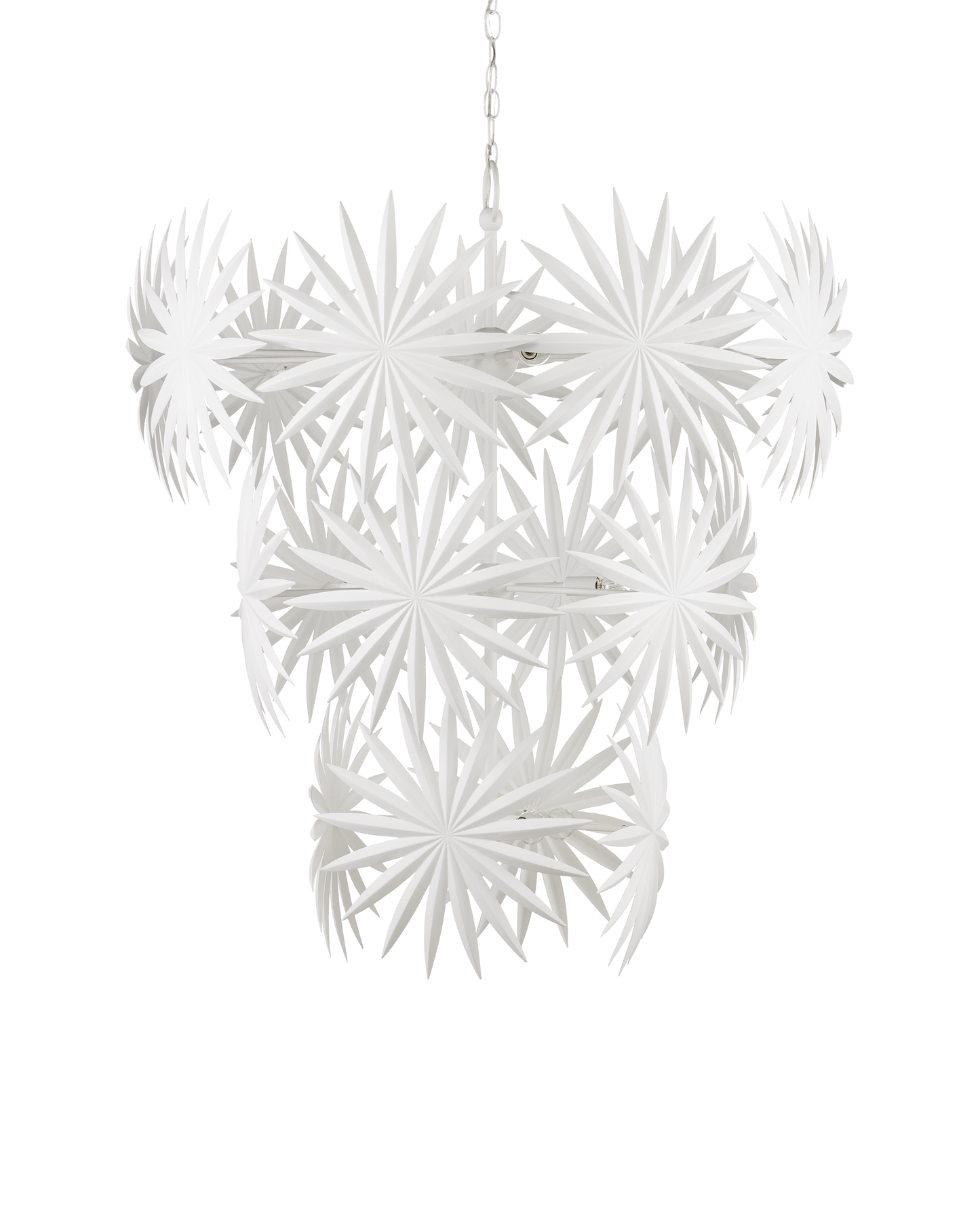 Bismarkia Large White Chandelier.