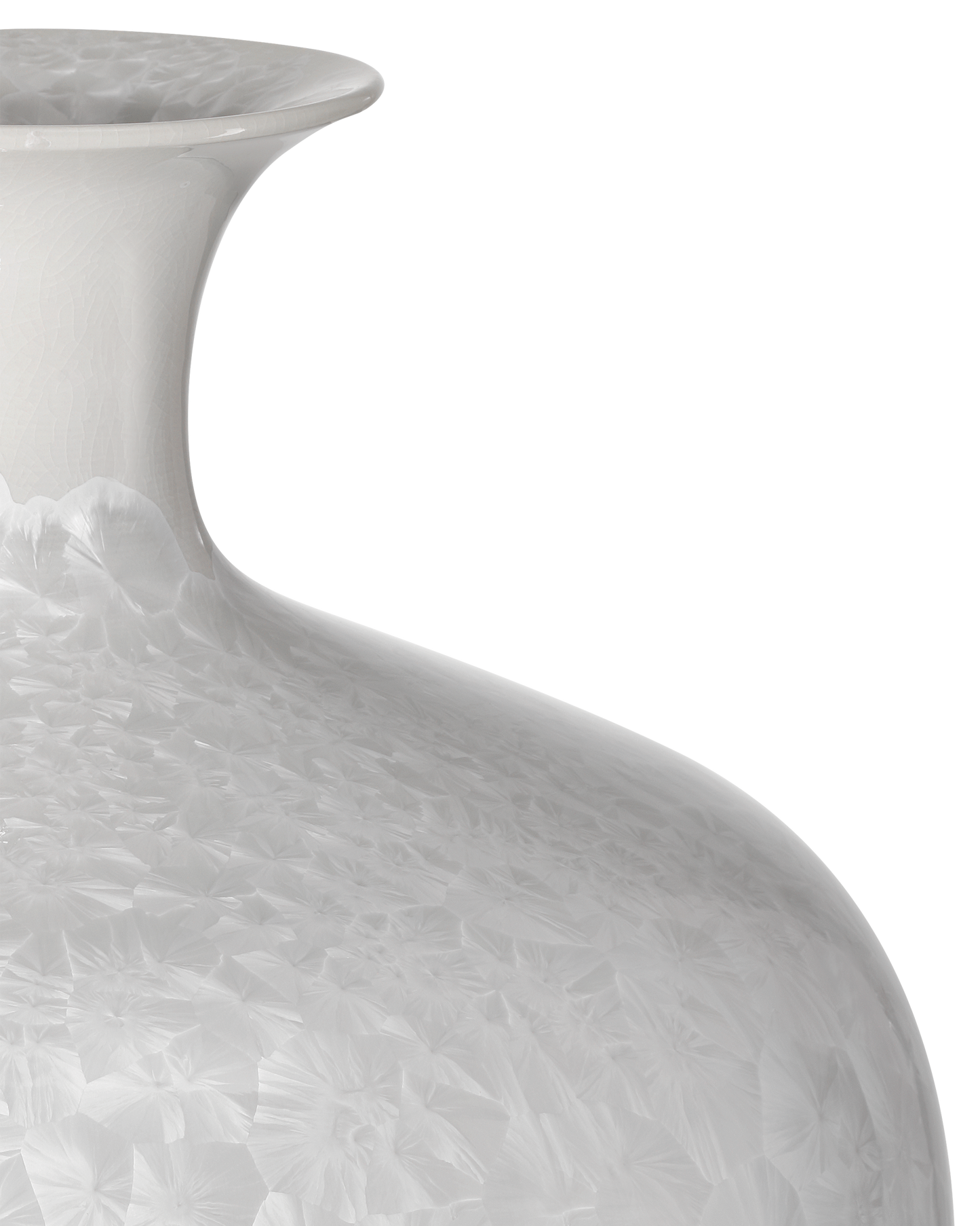 Crystalline White Vase.
