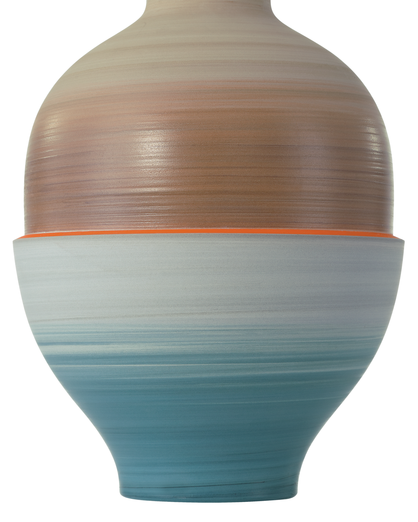 Happy 80's Gray, Beige, Orange & Blue Vase Set of 3.