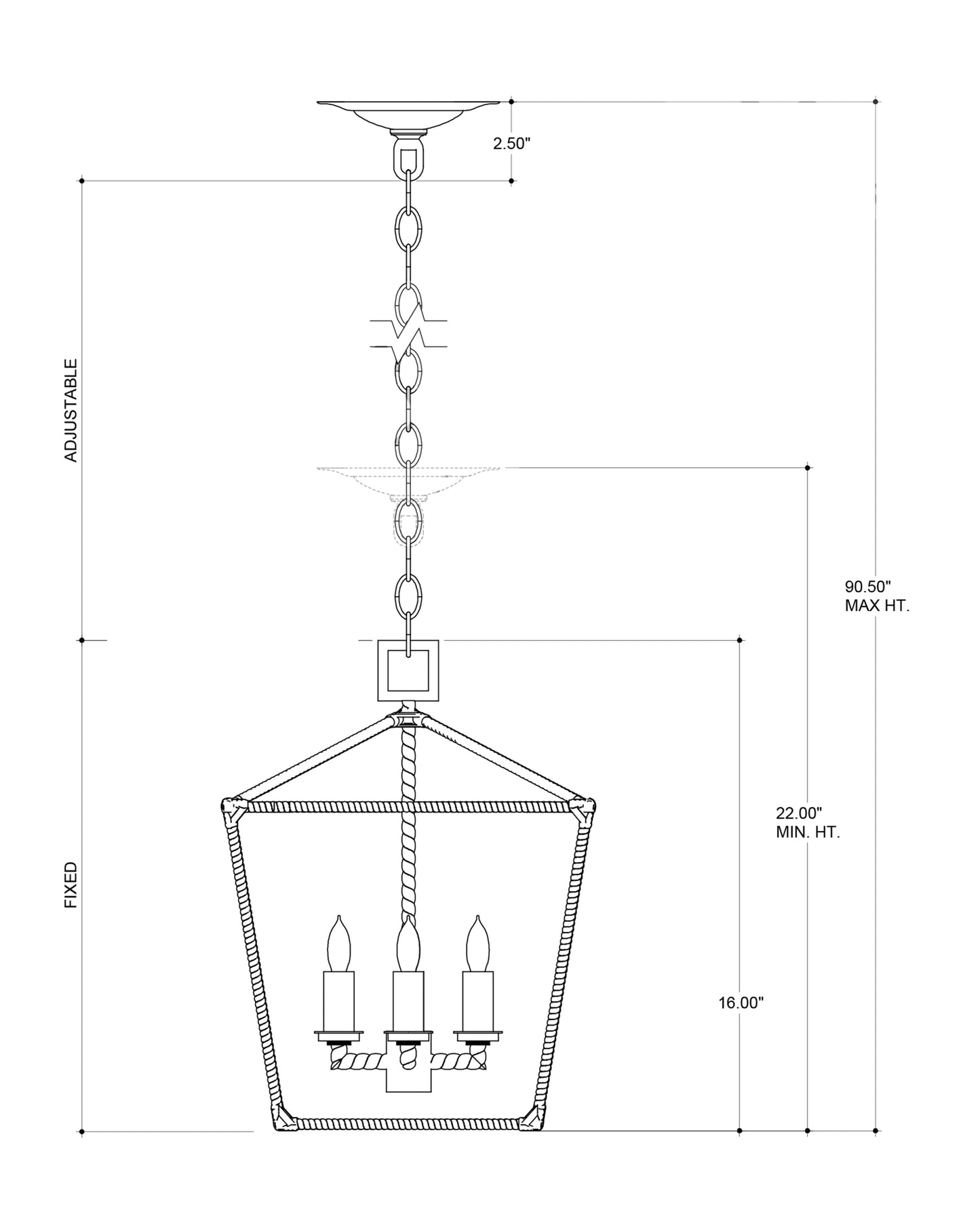 Denison Small Natural Lantern.