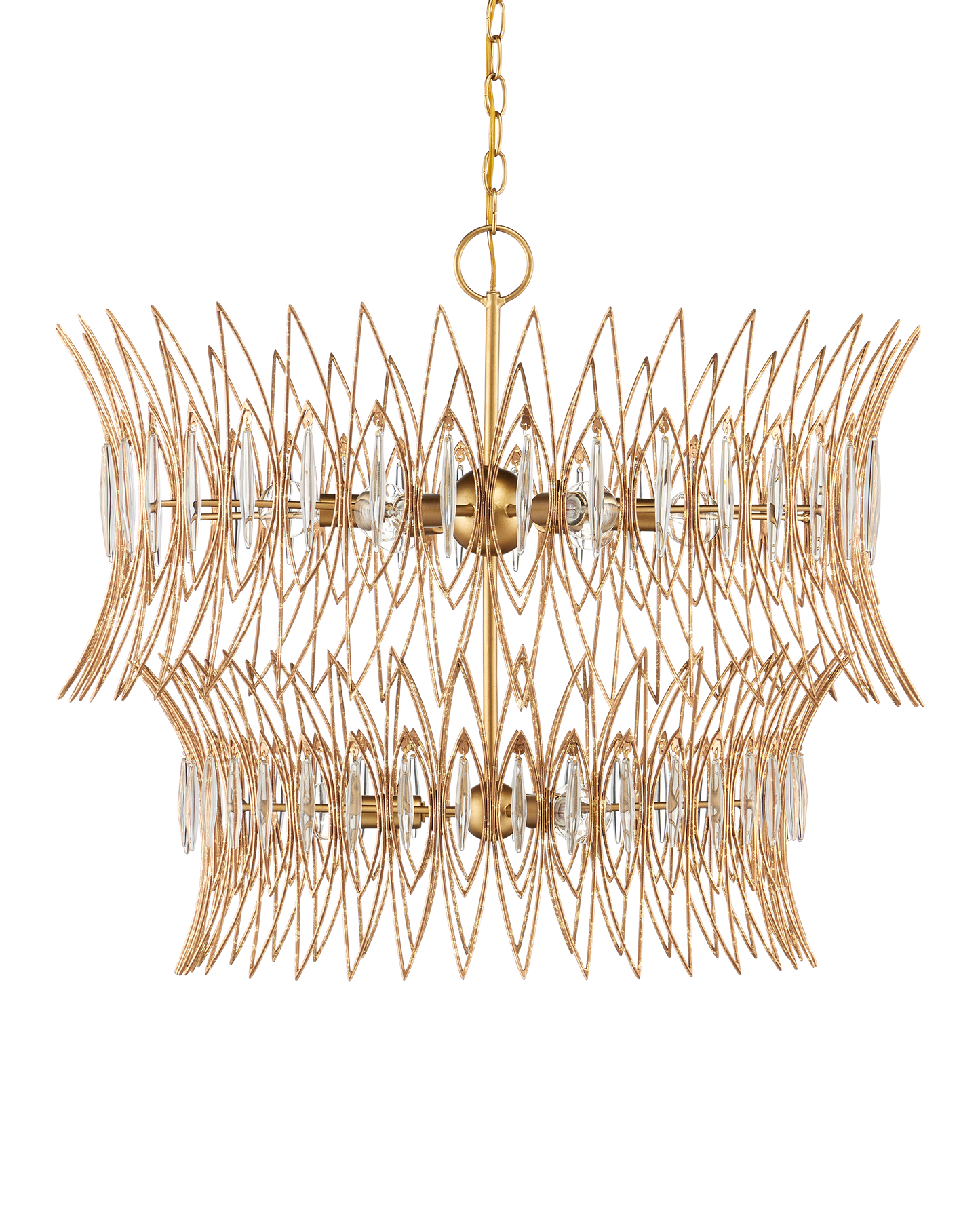 Marquise Medium Gold Chandelier.