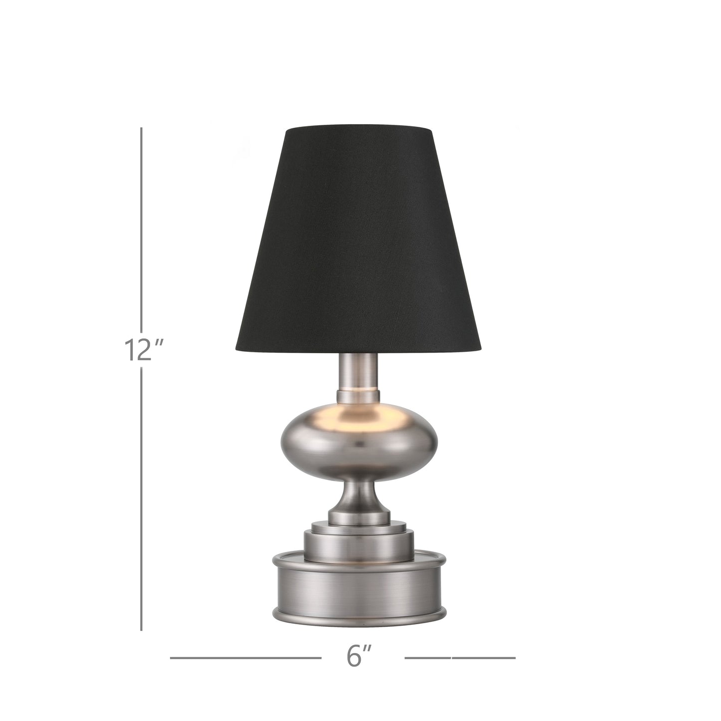 Galavant Nickel Cordless Table Lamp.