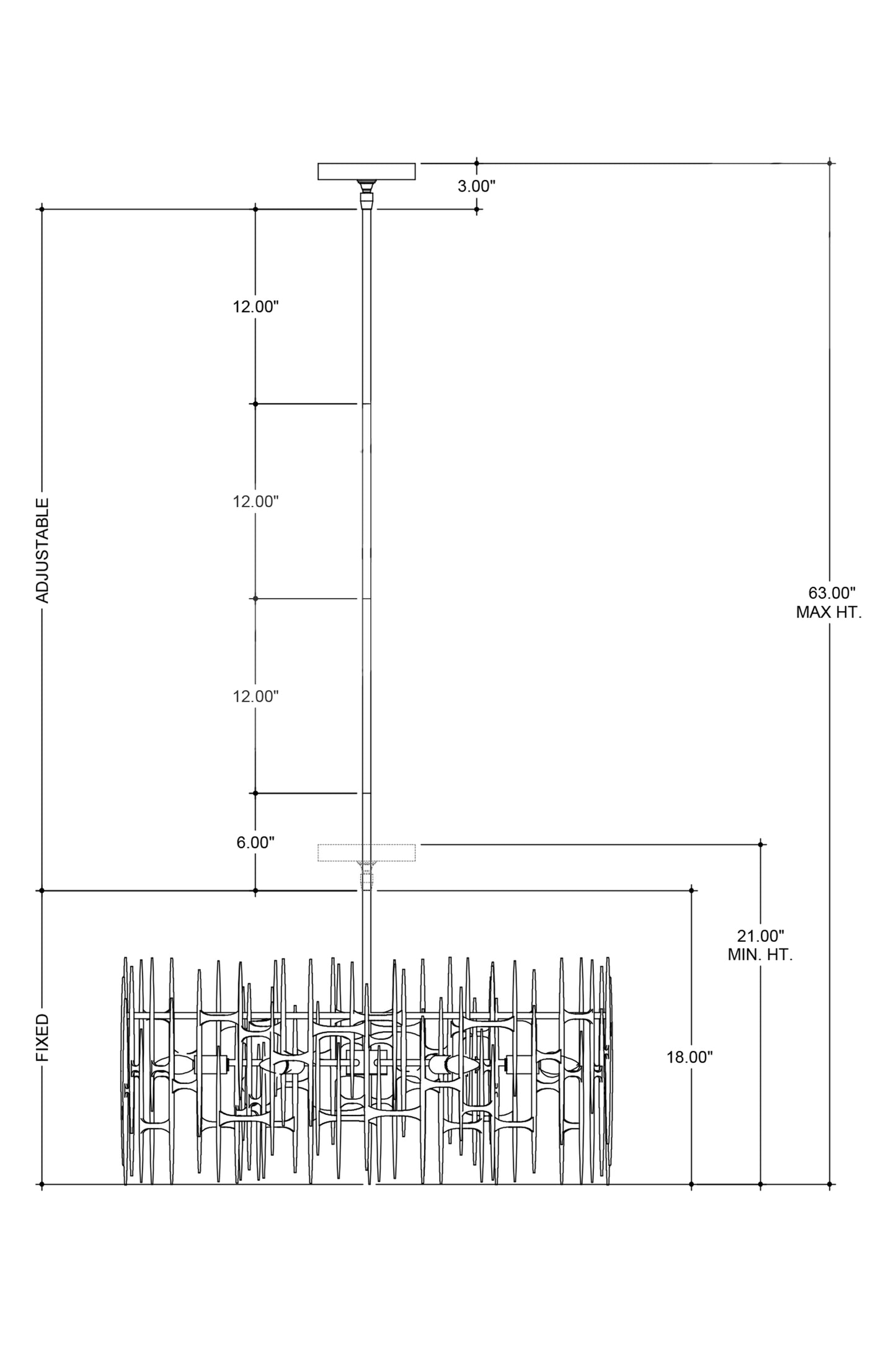 Attingham Black Chandelier.