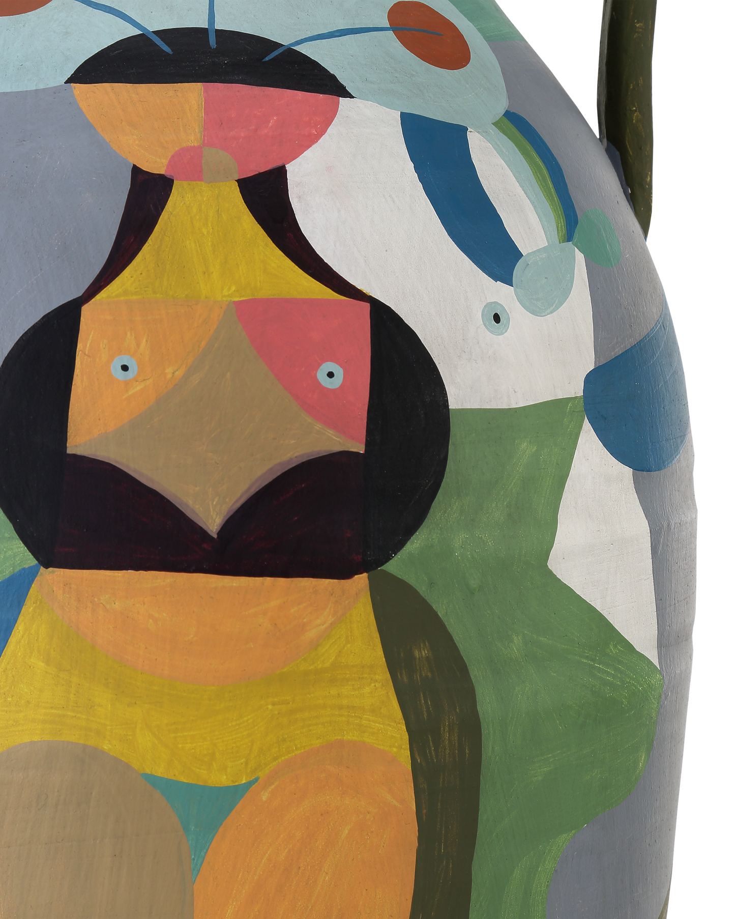 Amphora Large Multi-Colored Vase.