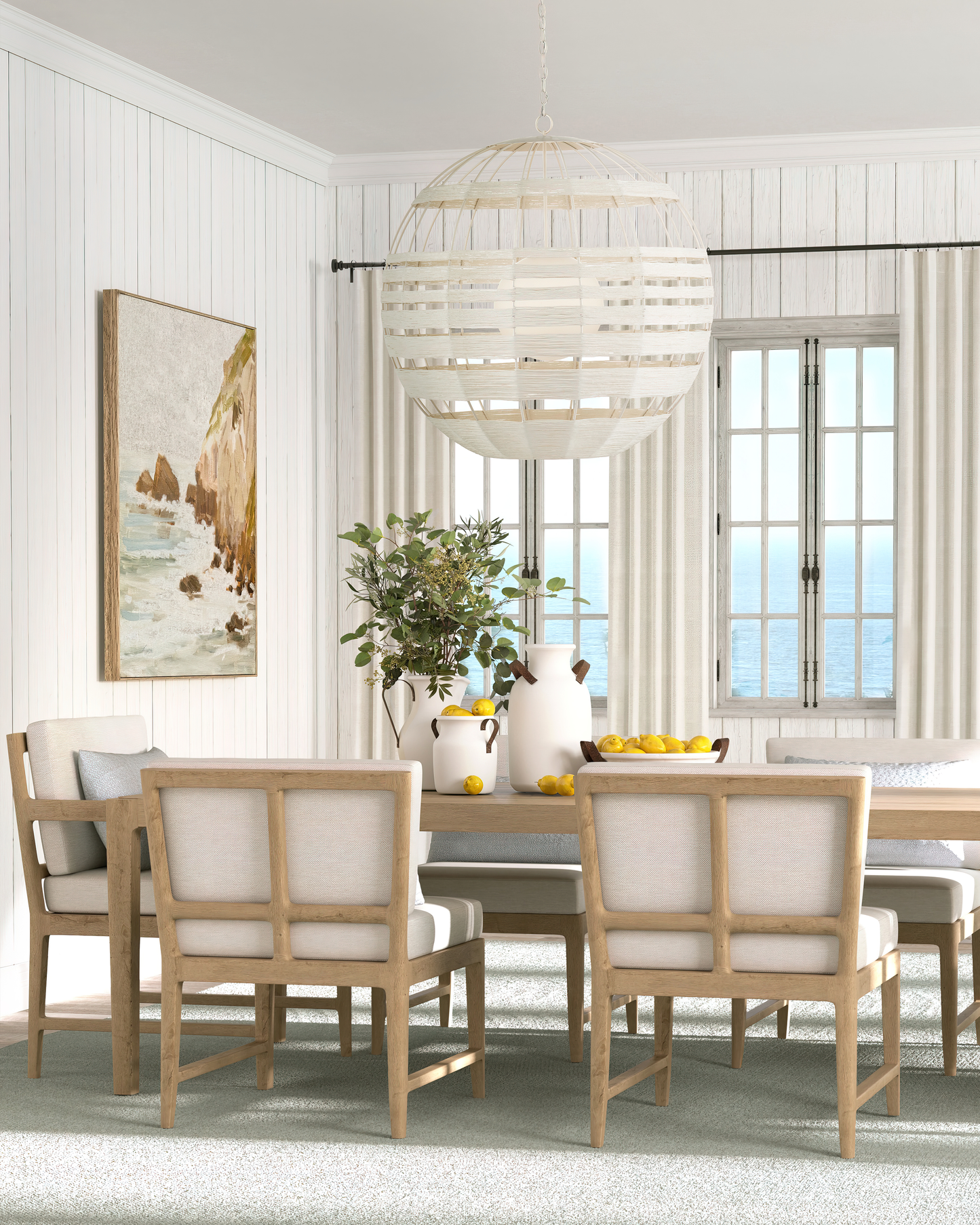 Lapsley White Orb Chandelier.