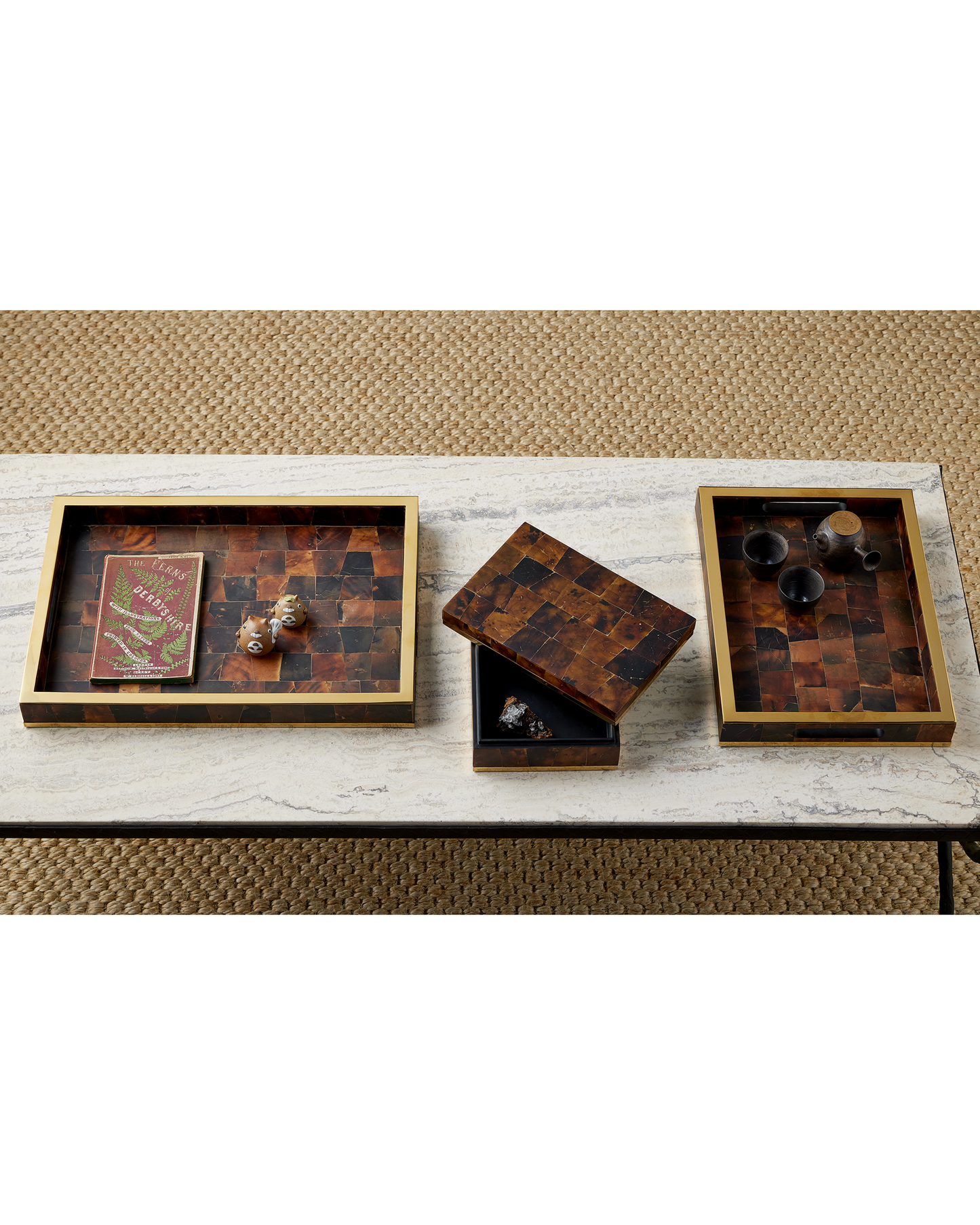 Casey Brown Tray Set of 2.
