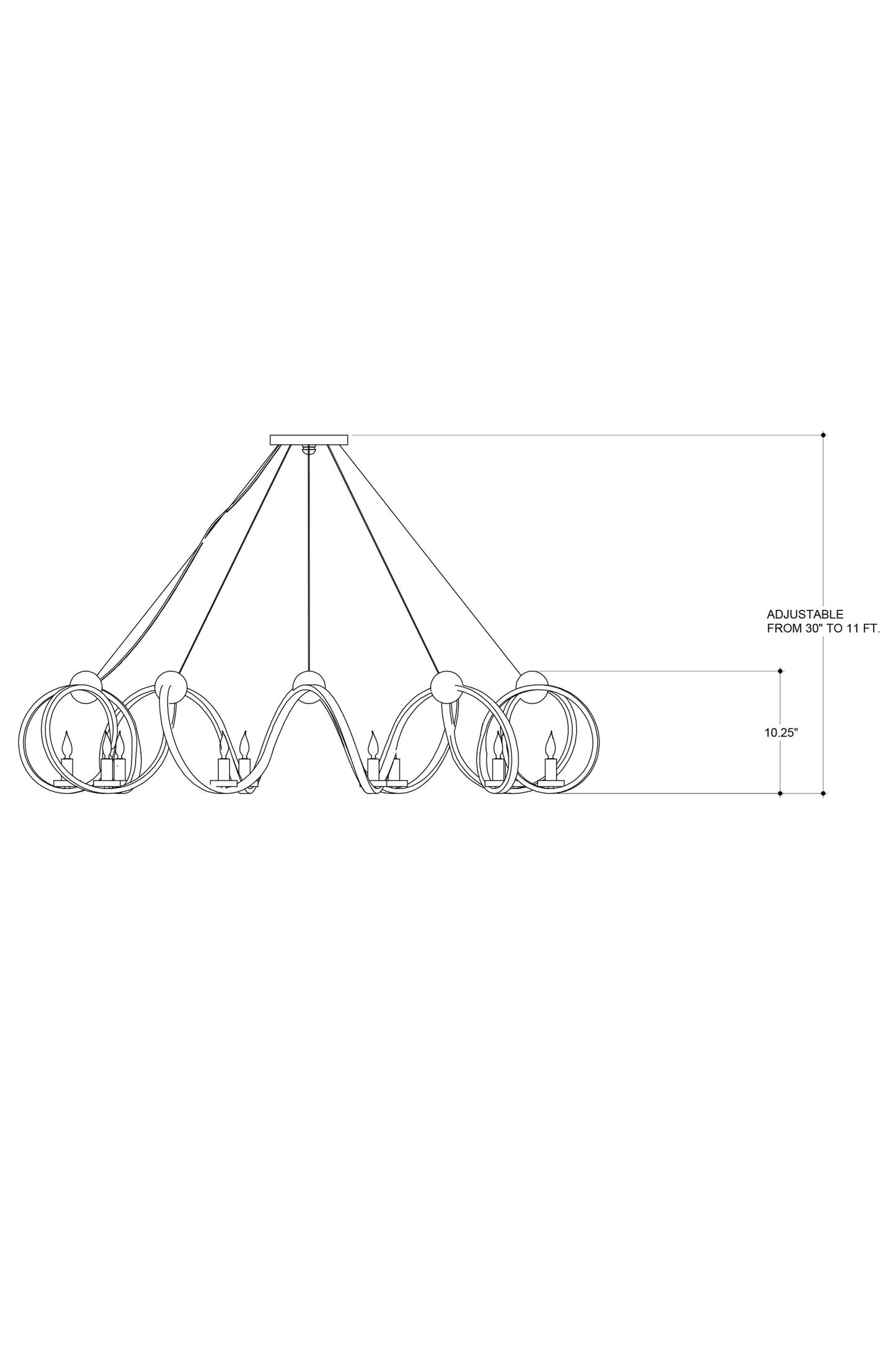 Quantum Silver Chandelier.