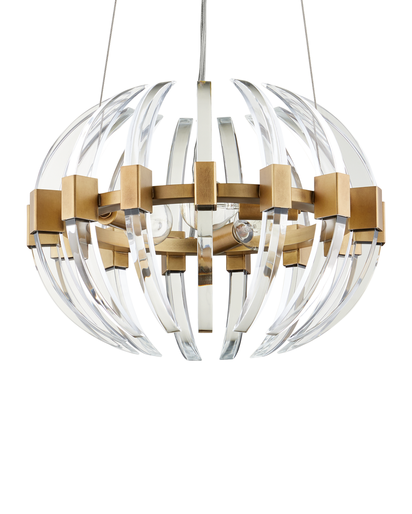 Coquette Small Brass Chandelier.