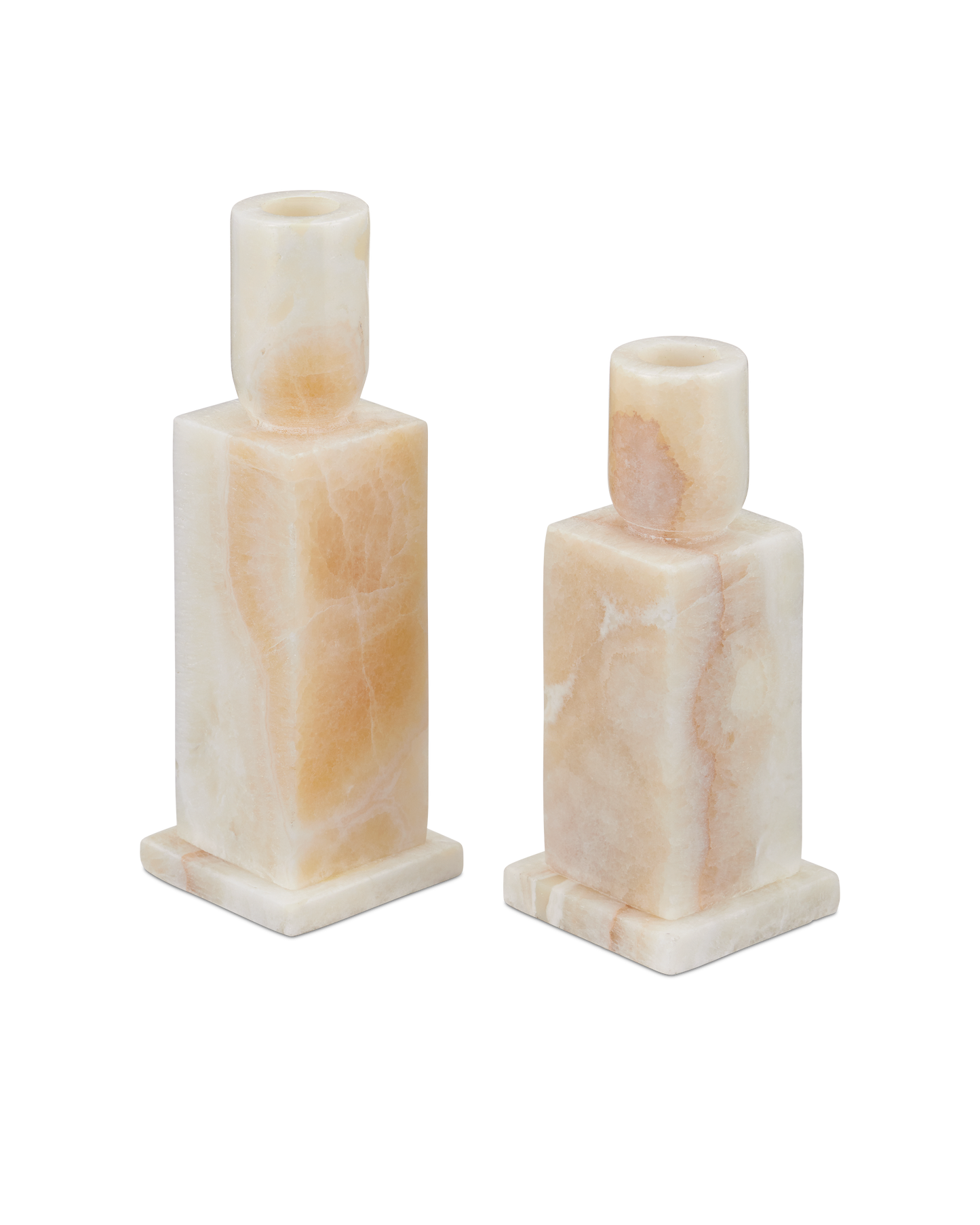 Lithos Ivory Candle Holder Set of 2.