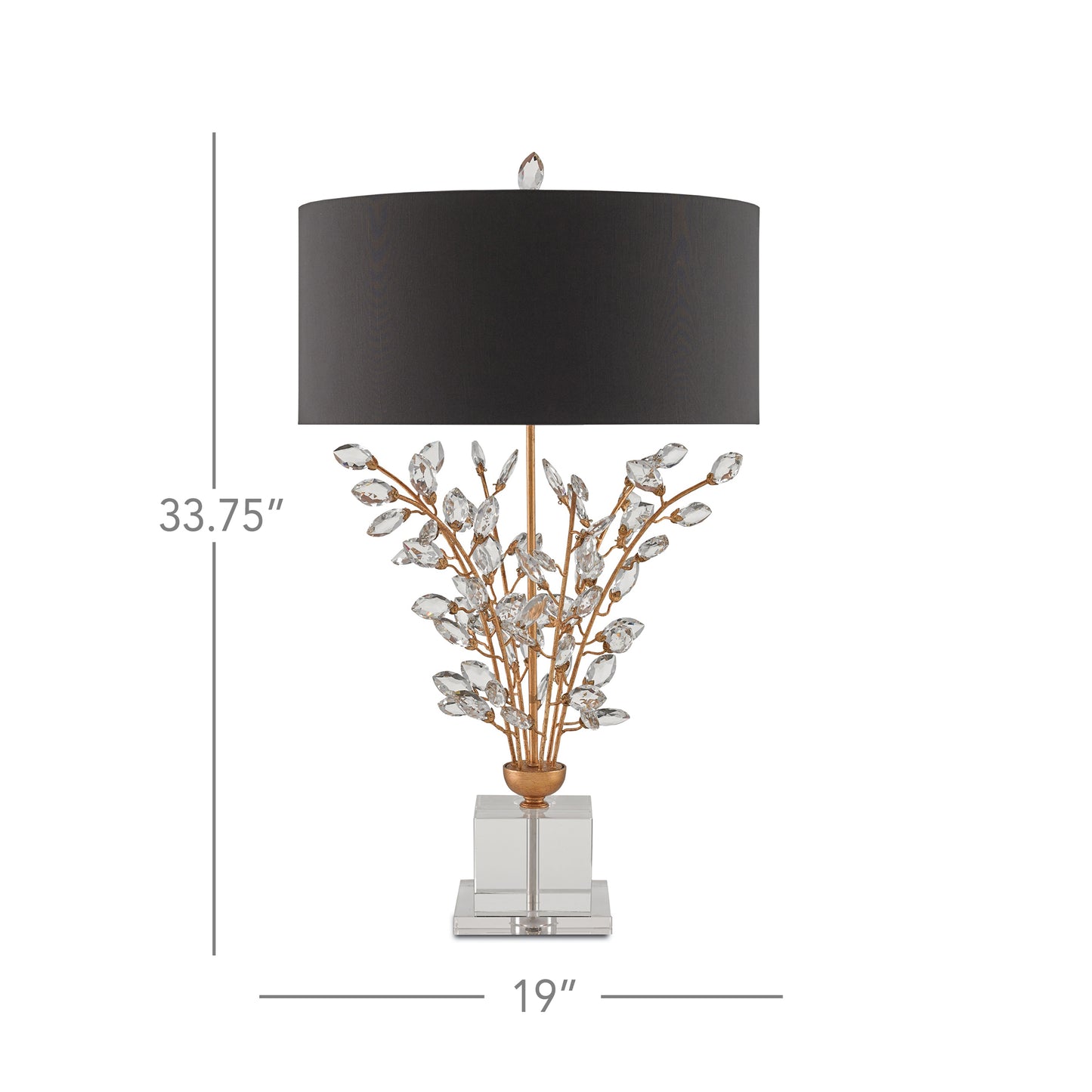Forget-Me-Not Gold Table Lamp.