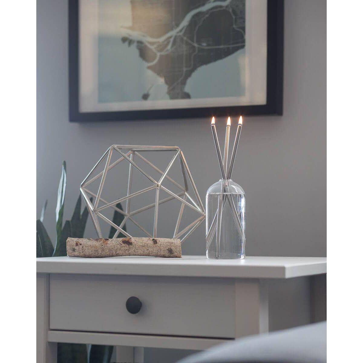 Silver Everlasting Candle – Reusable Steel Candles.