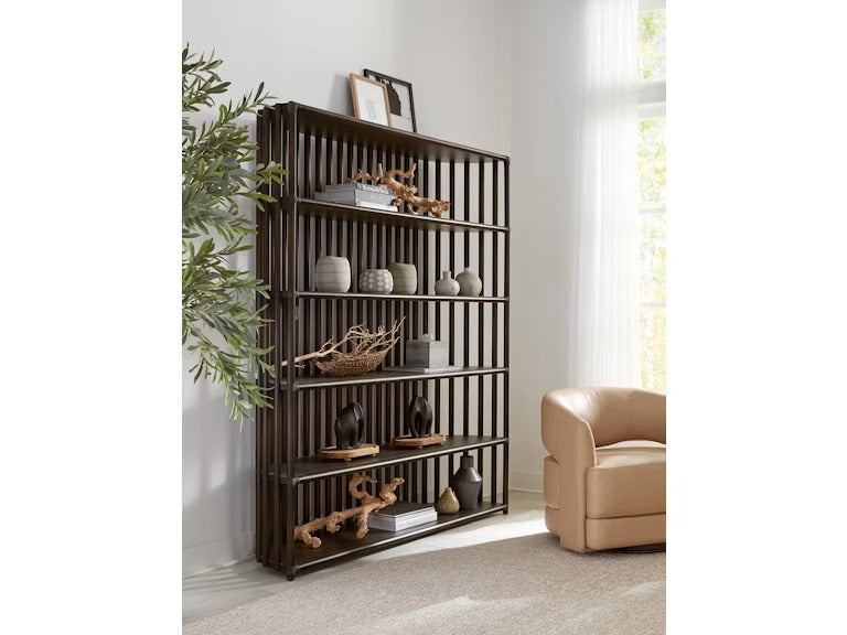 Retreat Slatted Bookcase - Black Sand.