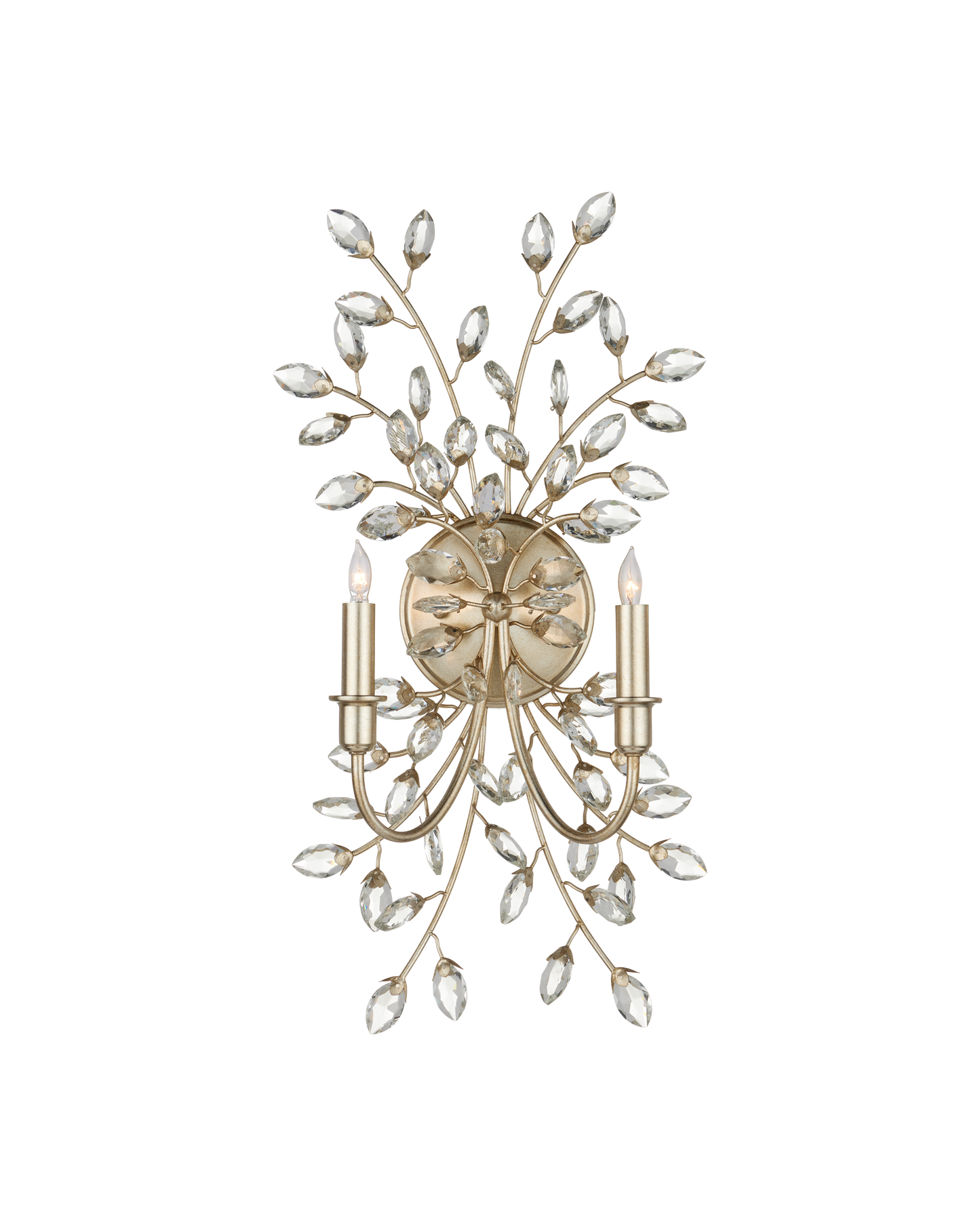 Forget-Me-Not Silver Wall Sconce.